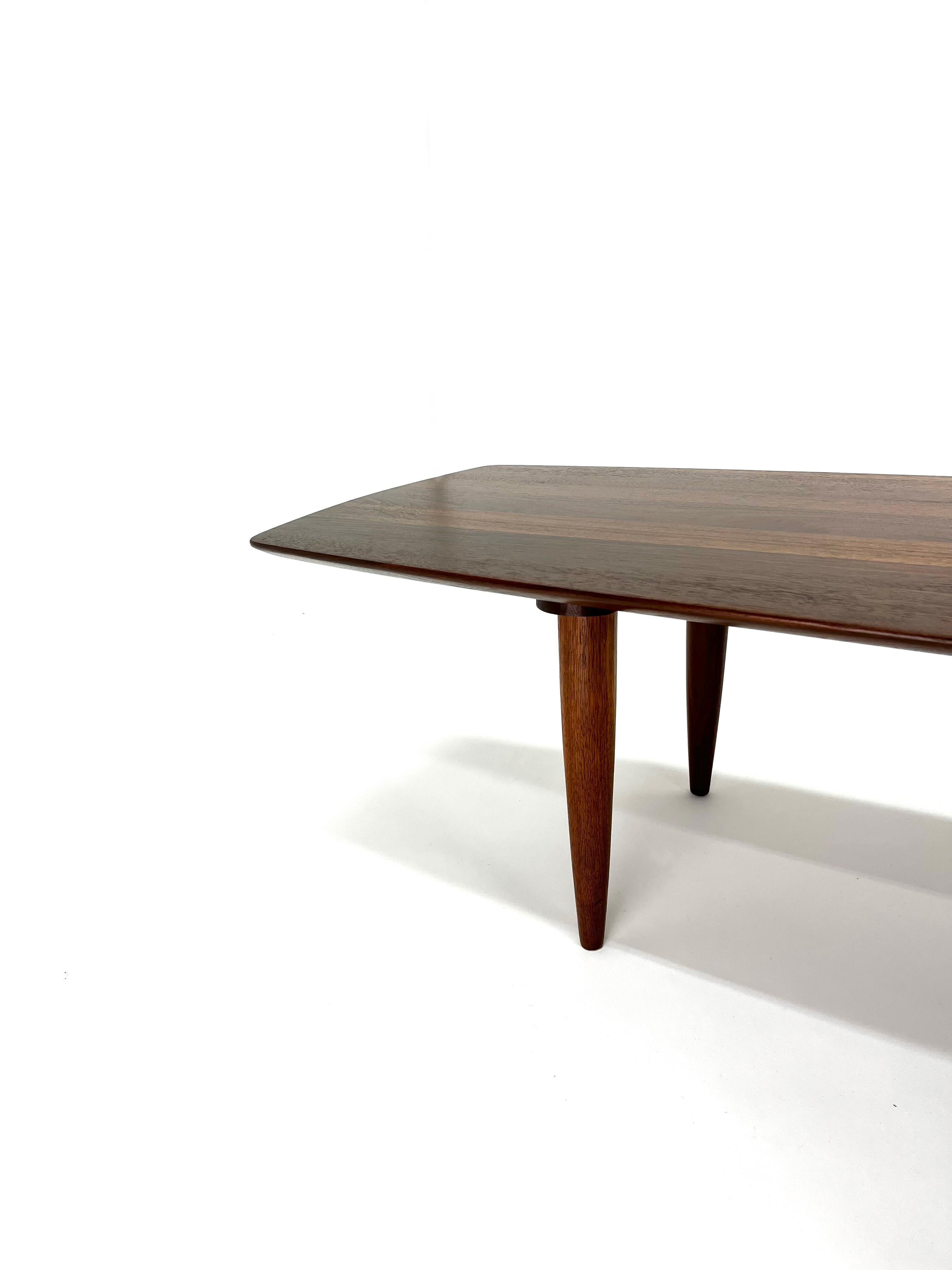 Solid Walnut Coffee Table by Ace Hi For Sale 6