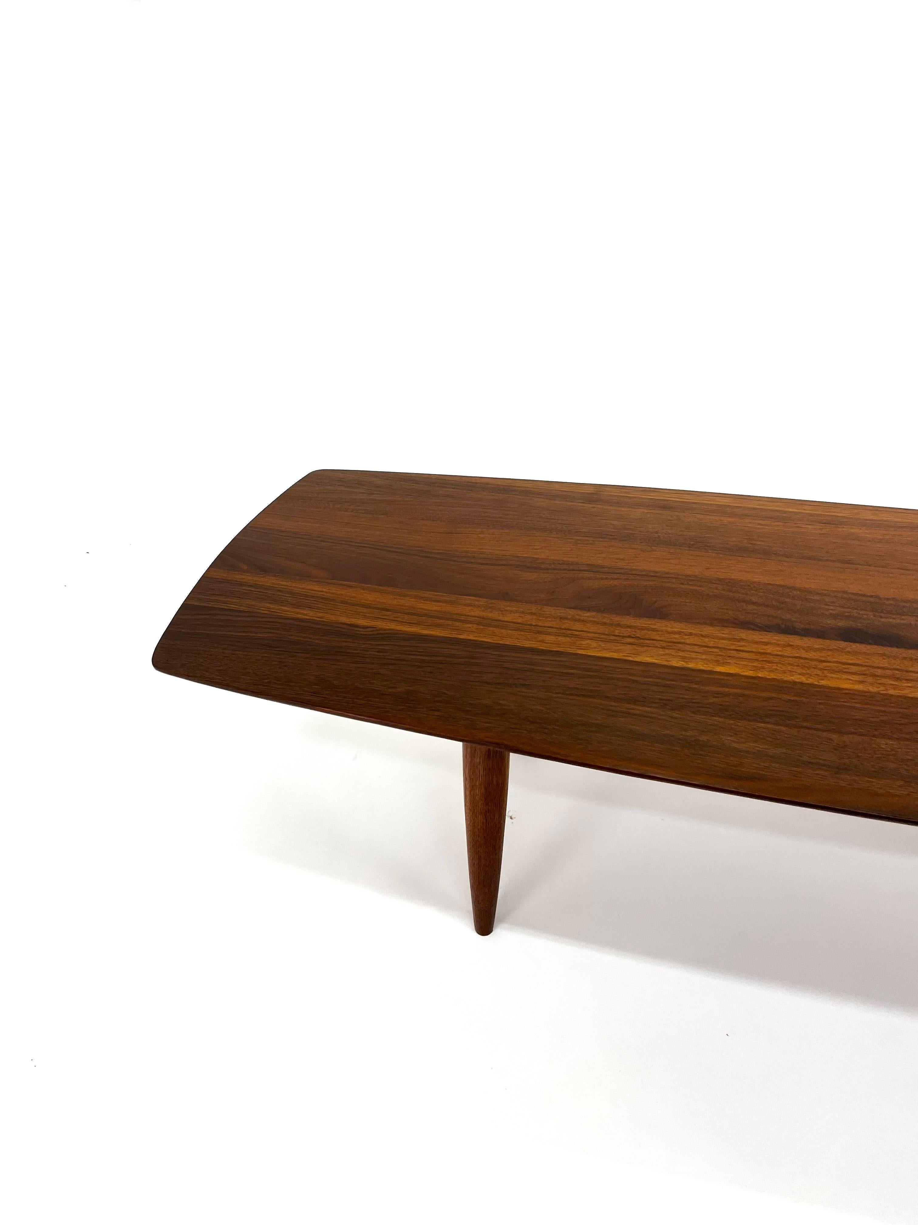 Solid Walnut Coffee Table by Ace Hi For Sale 7