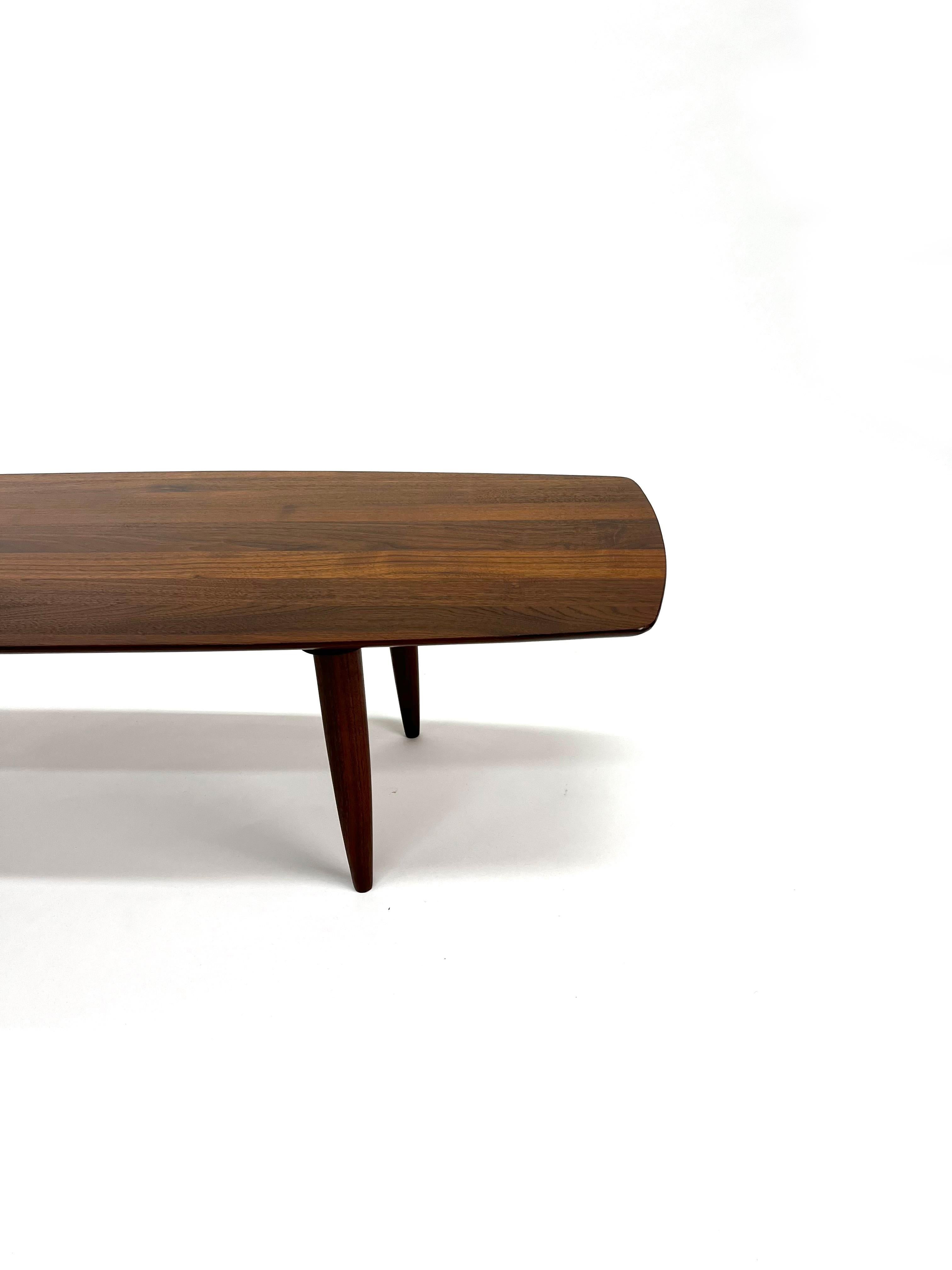 Solid Walnut Coffee Table by Ace Hi For Sale 11