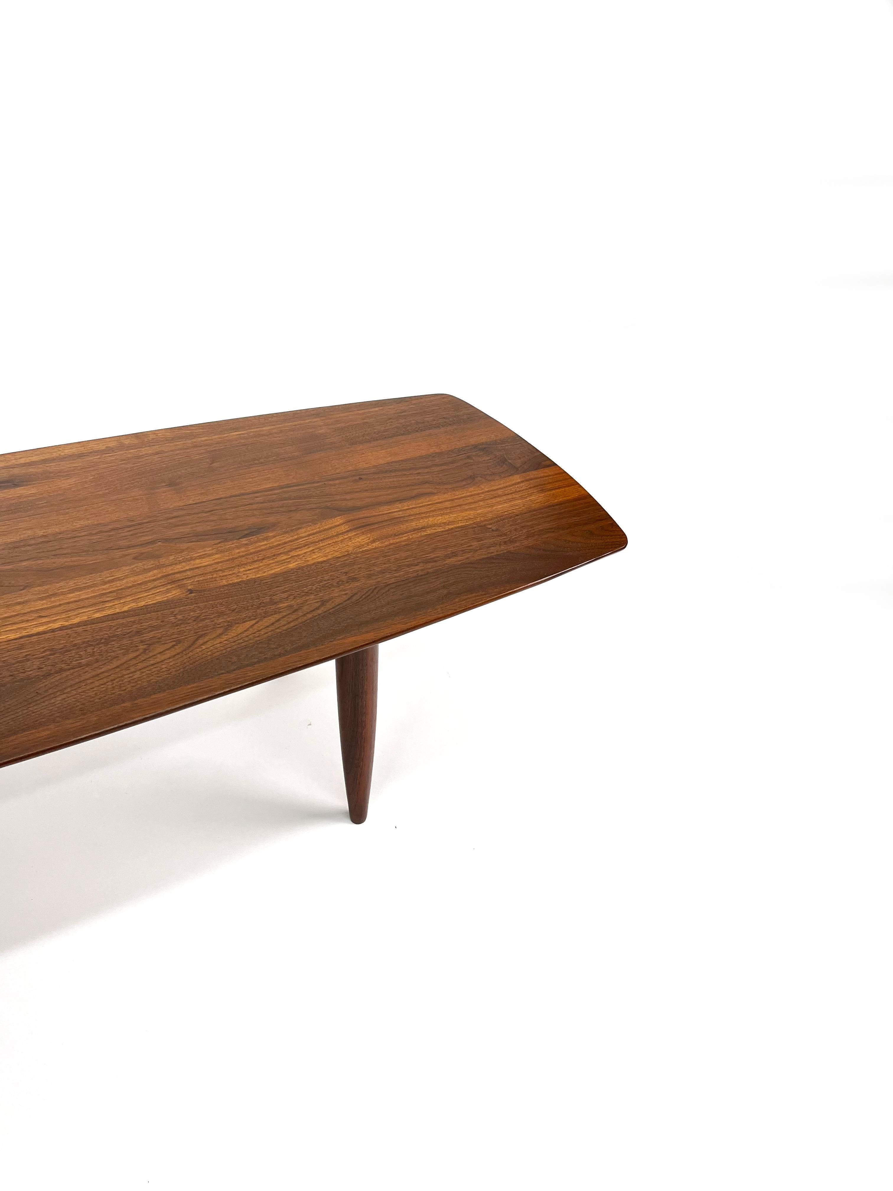 Solid Walnut Coffee Table by Ace Hi For Sale 12