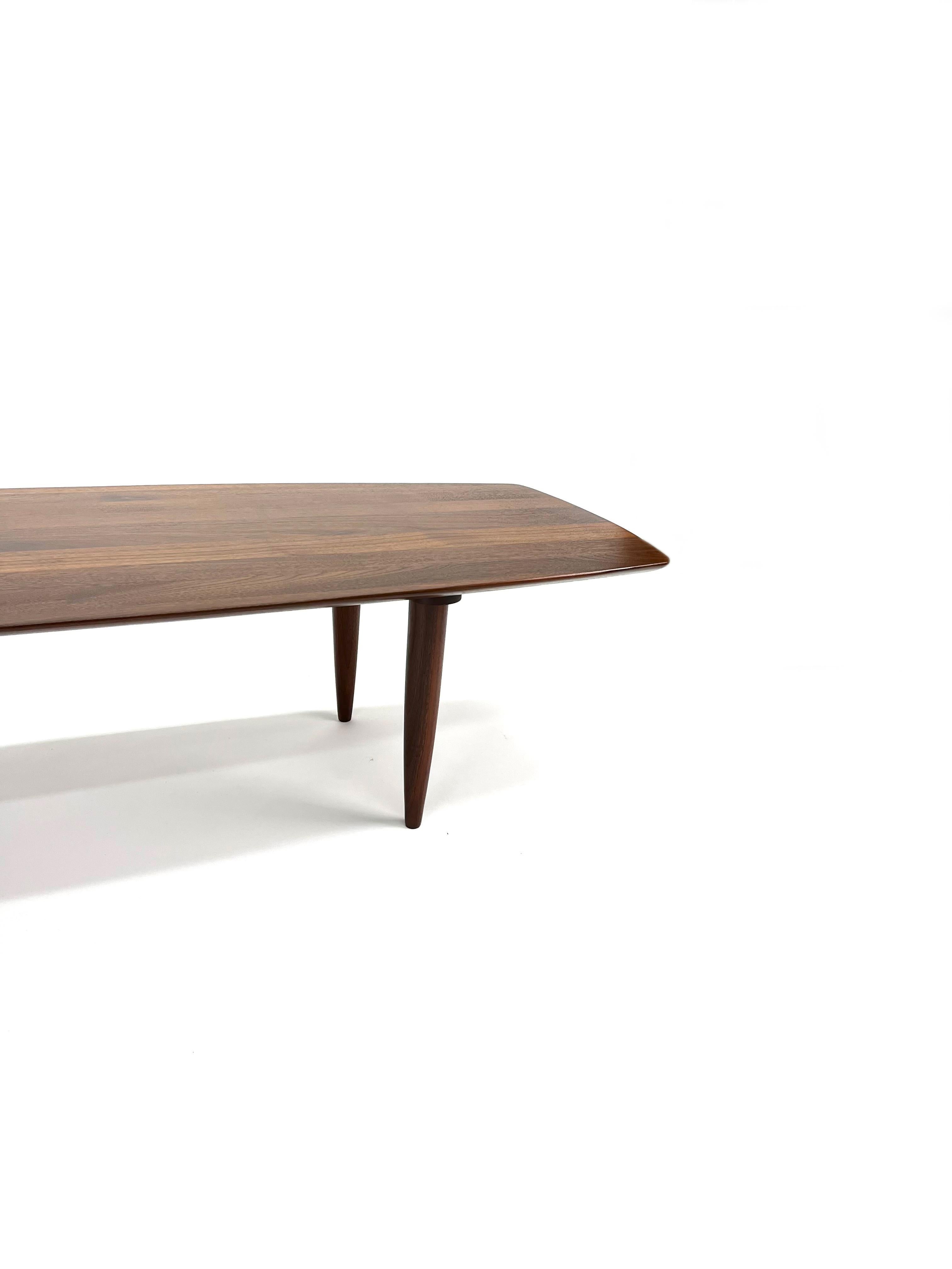 Solid Walnut Coffee Table by Ace Hi For Sale 13