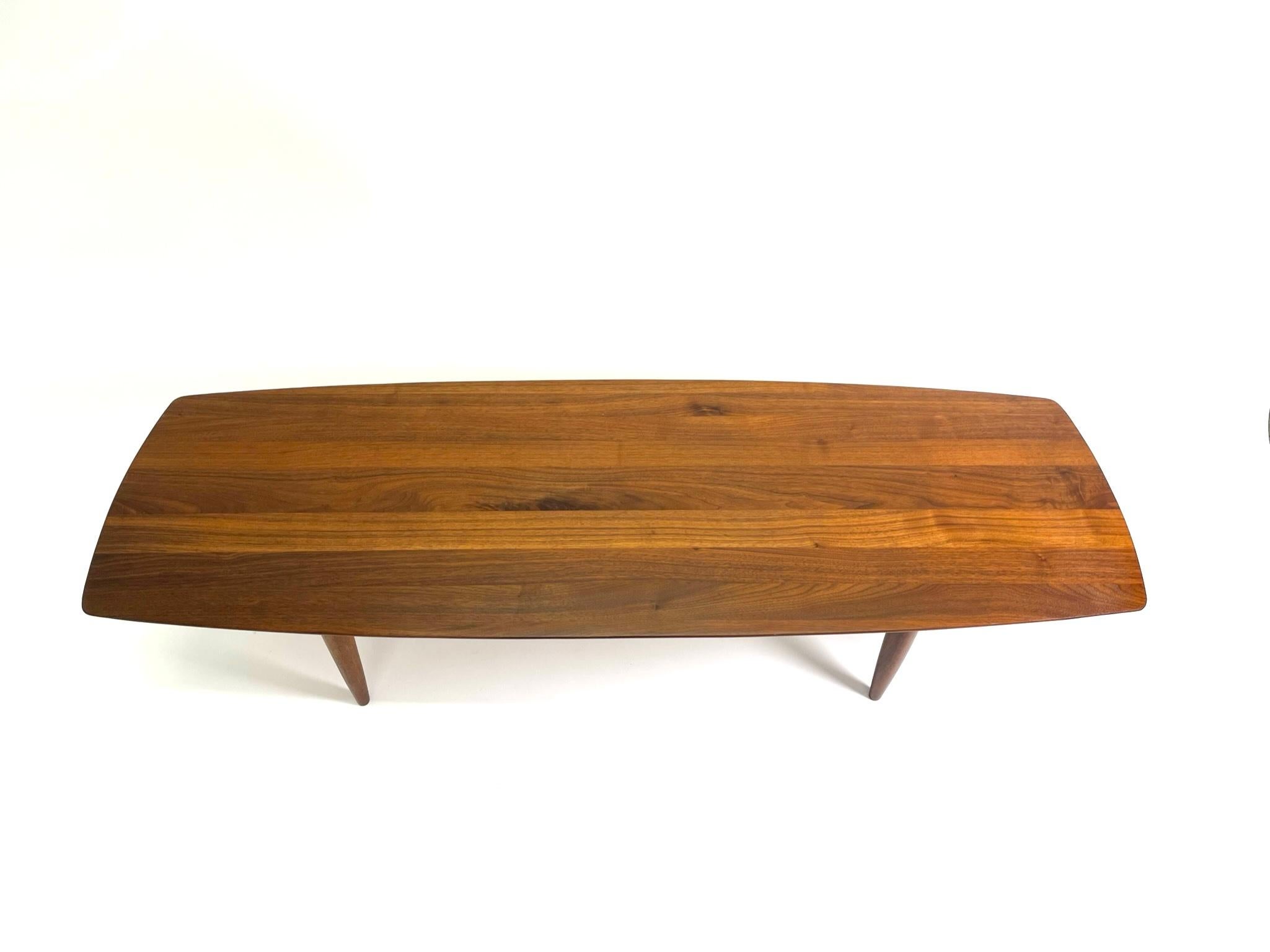 Solid Walnut Coffee Table by Ace Hi For Sale 3