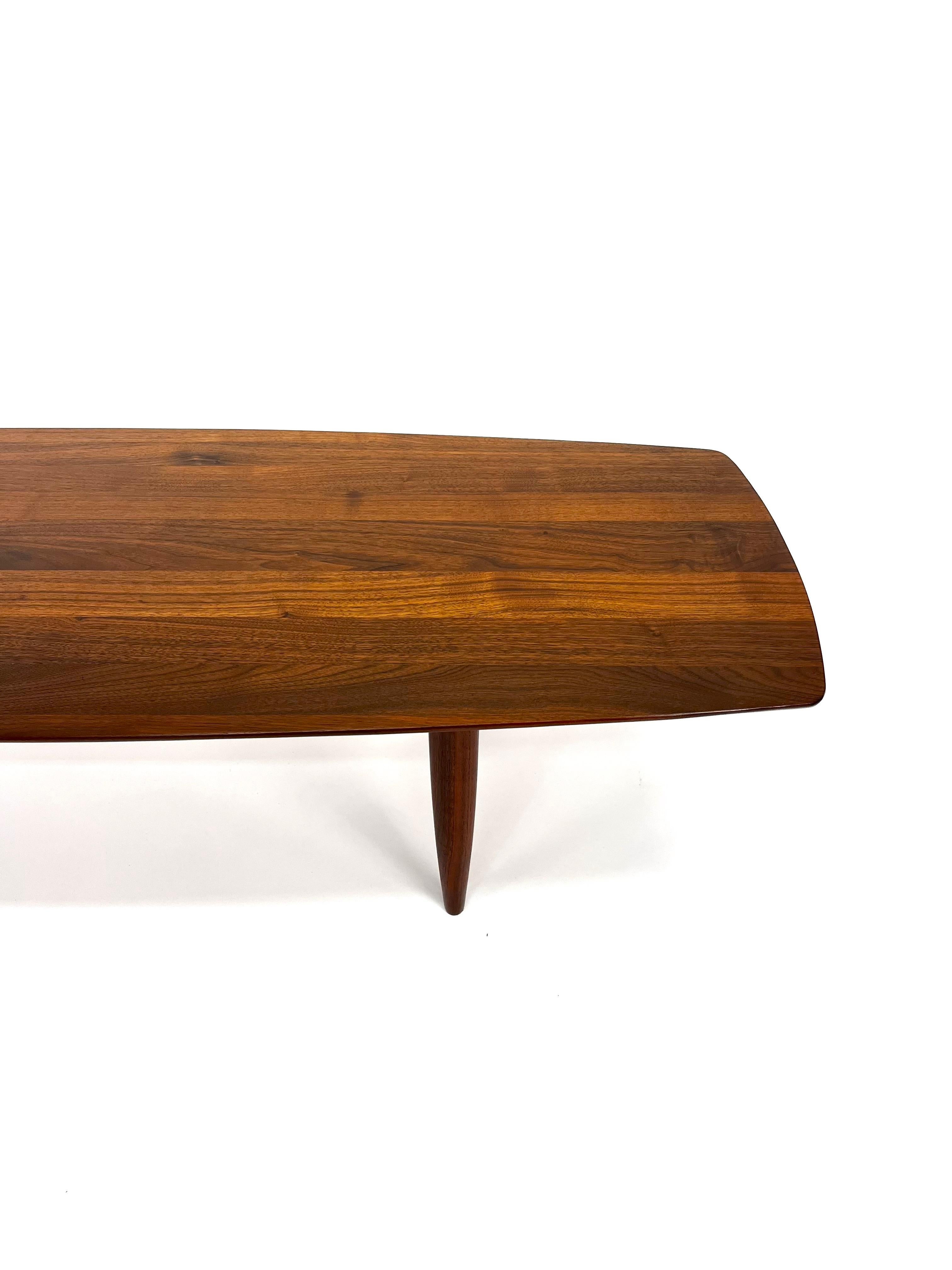 Solid Walnut Coffee Table by Ace Hi For Sale 1
