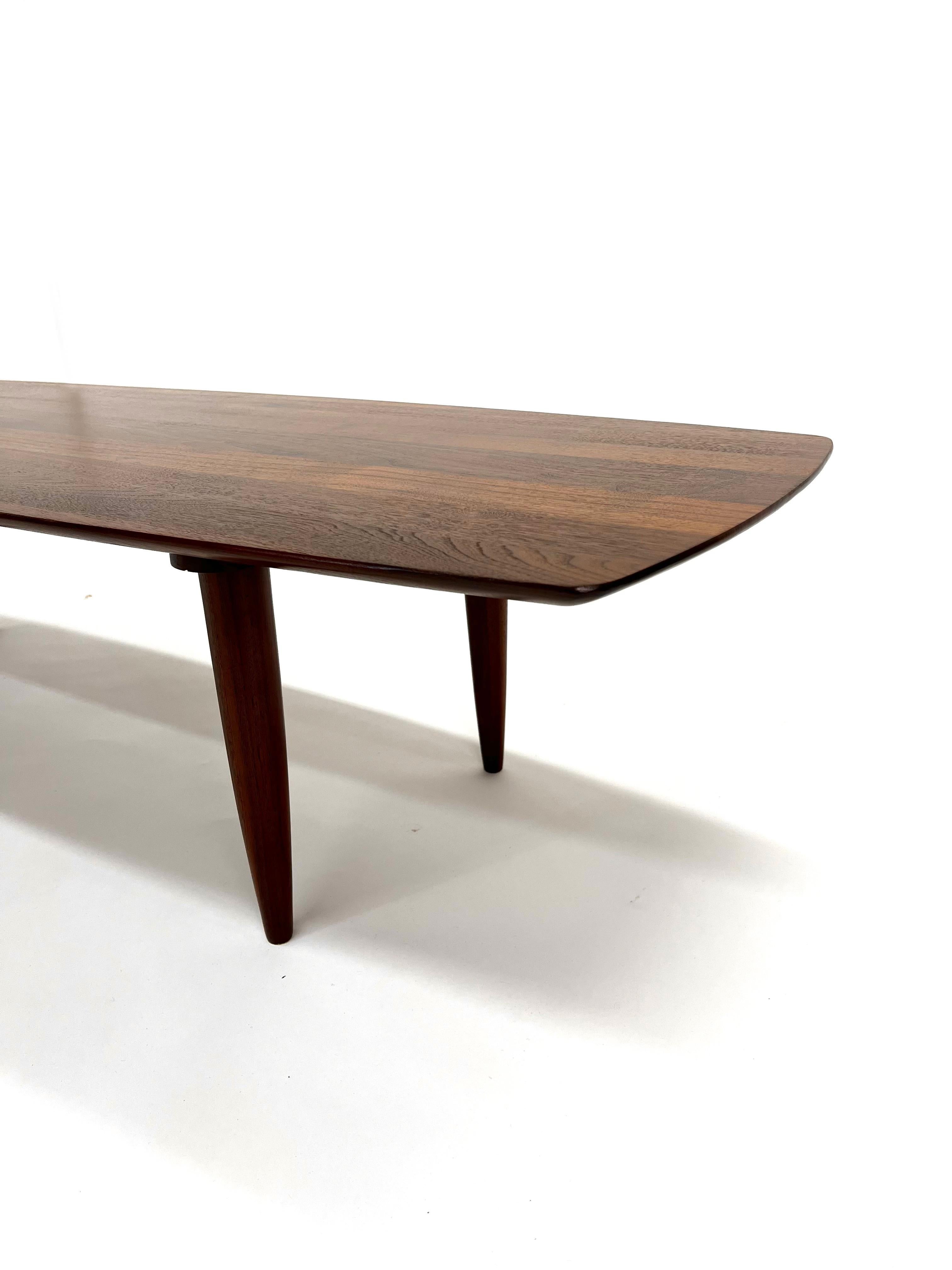 Solid Walnut Coffee Table by Ace Hi For Sale 5