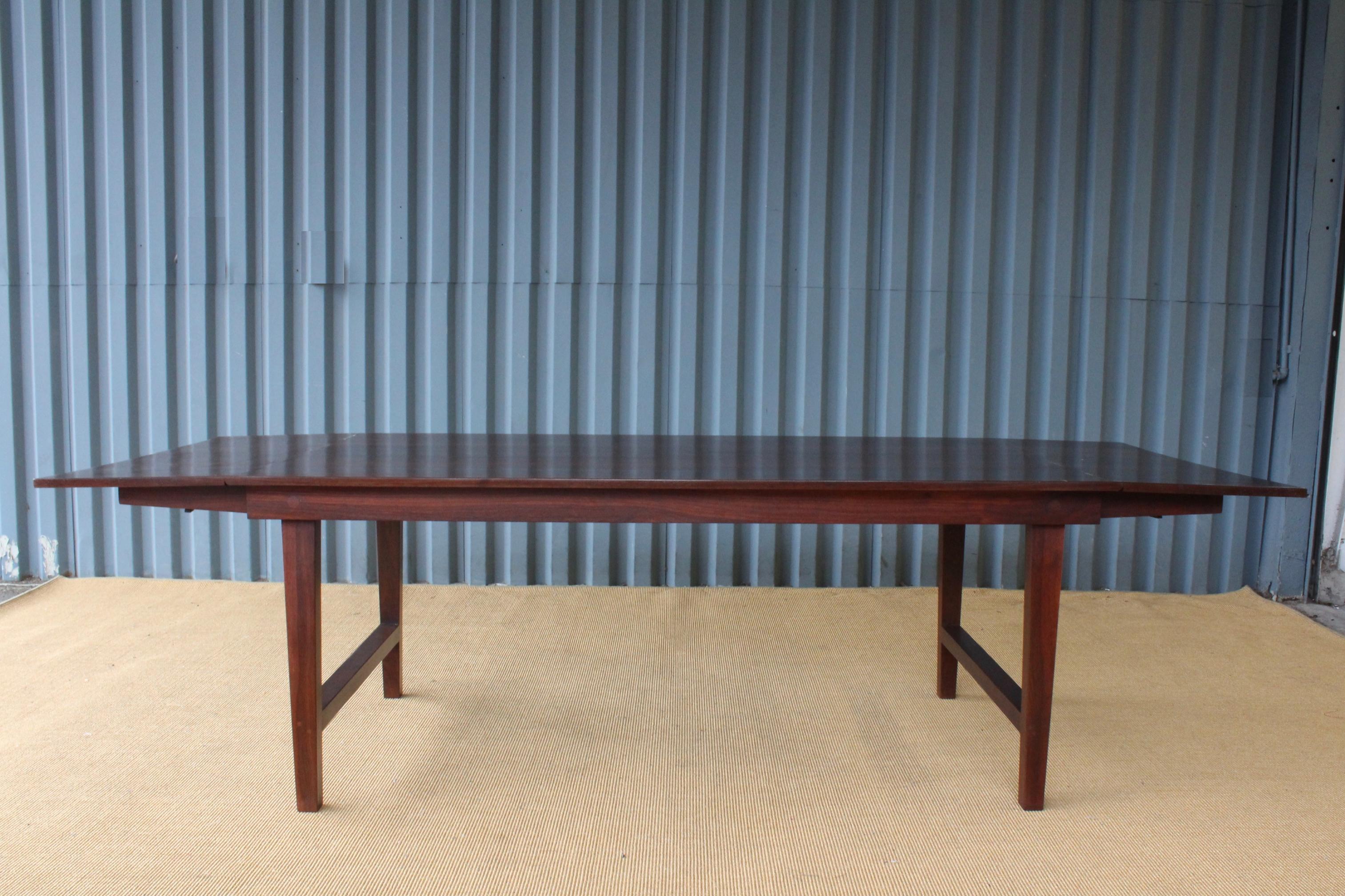 Mid-Century Modern Solid Walnut Convertible Table, 1970s, USA
