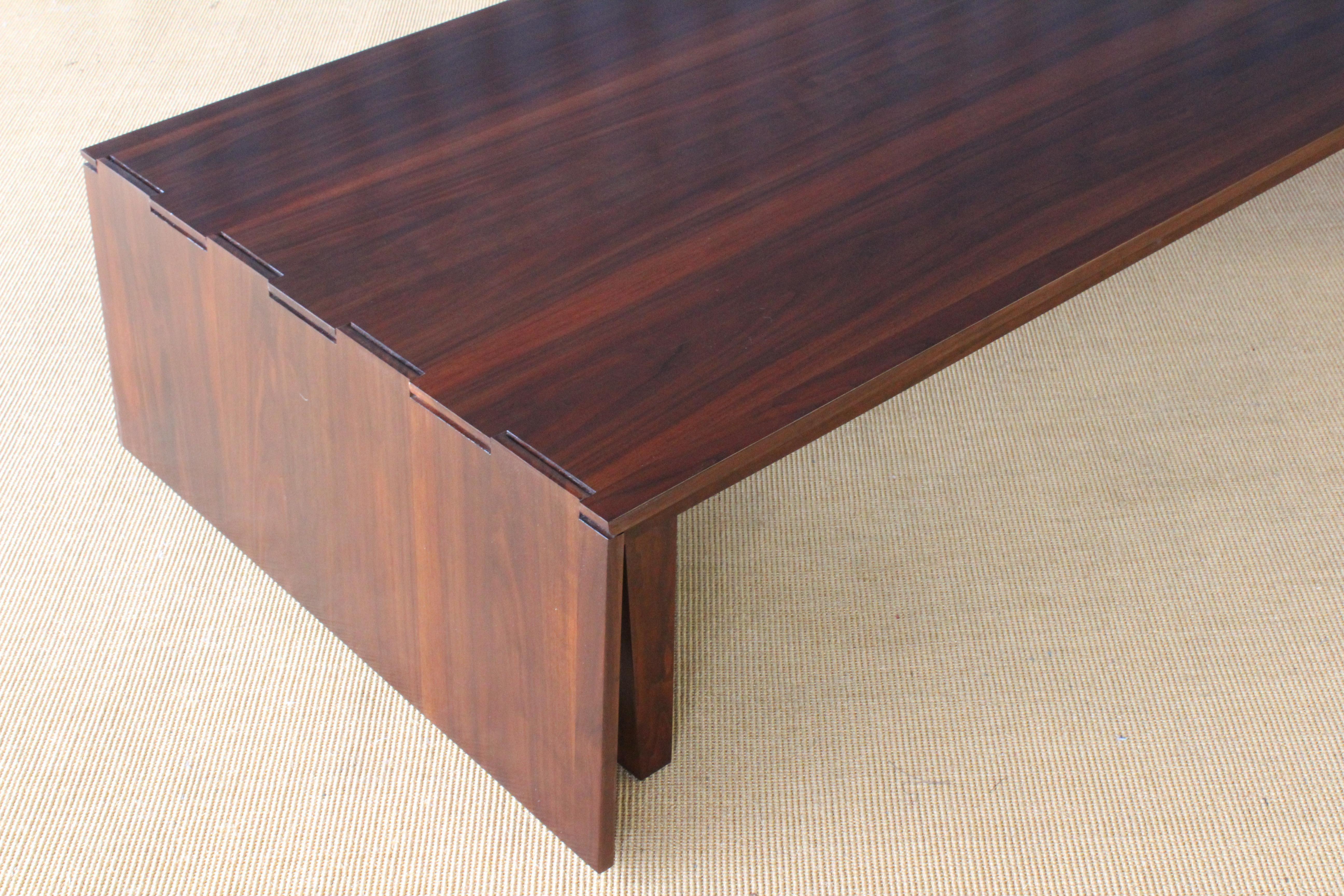 Solid Walnut Convertible Table, 1970s, USA 2
