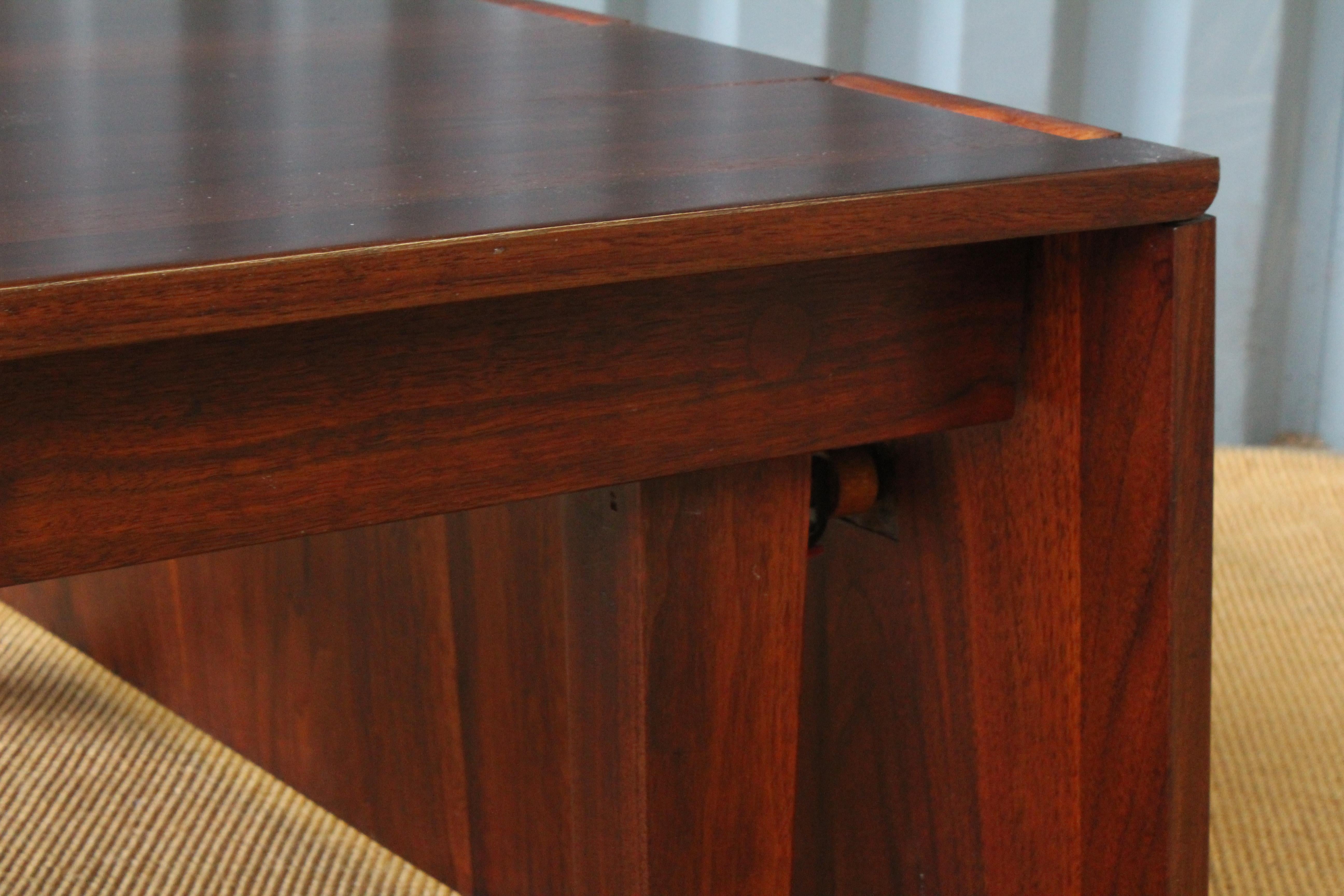 Solid Walnut Convertible Table, 1970s, USA 3