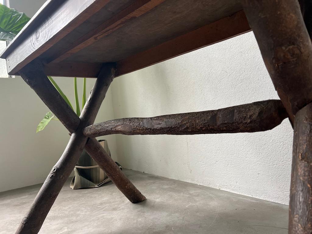Solid walnut desk, popular art, France, Savoie, circa 1900 For Sale 10