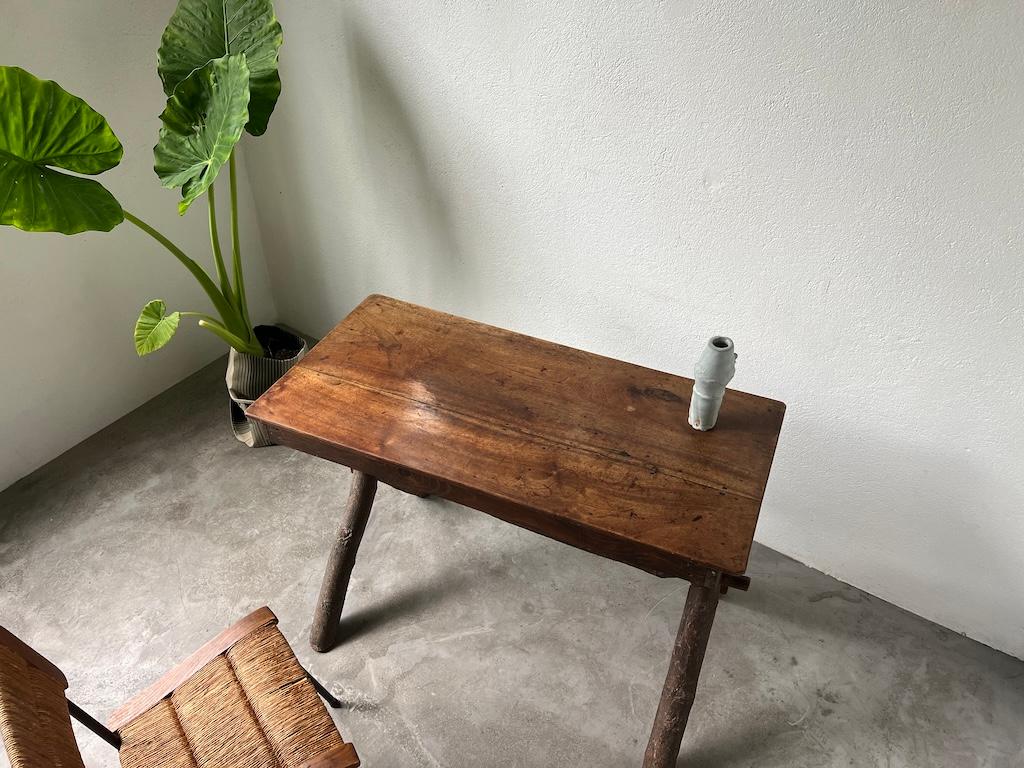 Solid walnut desk, popular art, France, Savoie, circa 1900 For Sale 13