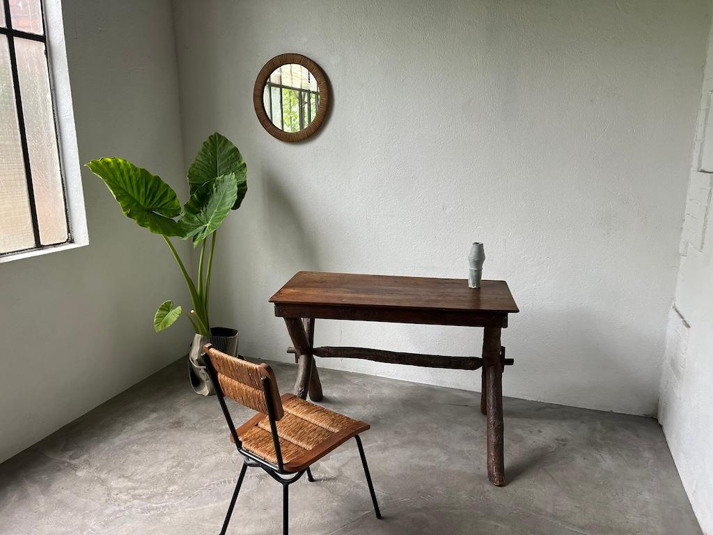 Solid walnut desk, popular art, France, Savoie, circa 1900 For Sale 14