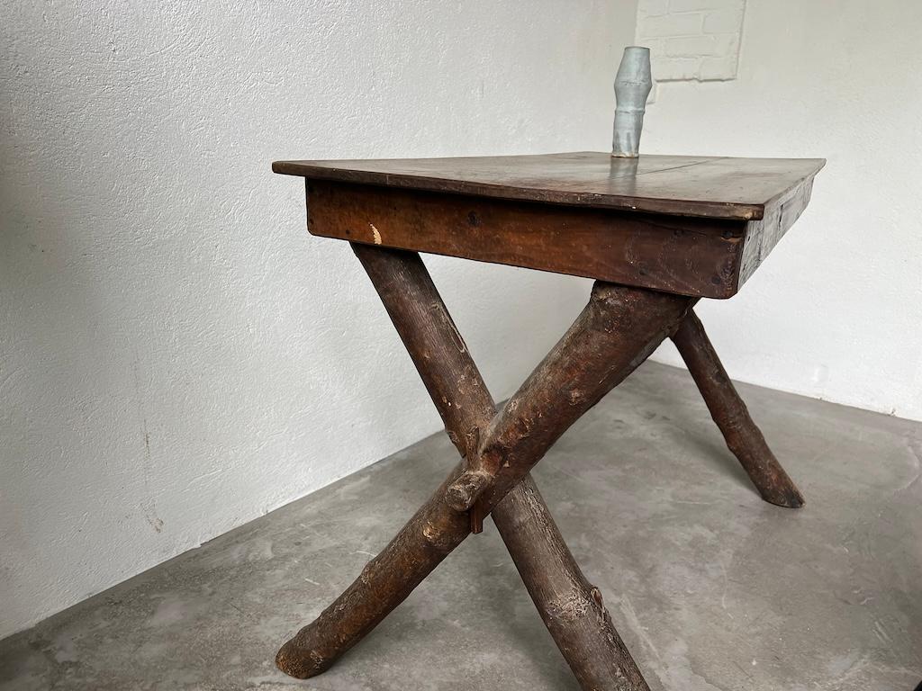 Solid walnut desk, popular art, France, Savoie, circa 1900 For Sale 2