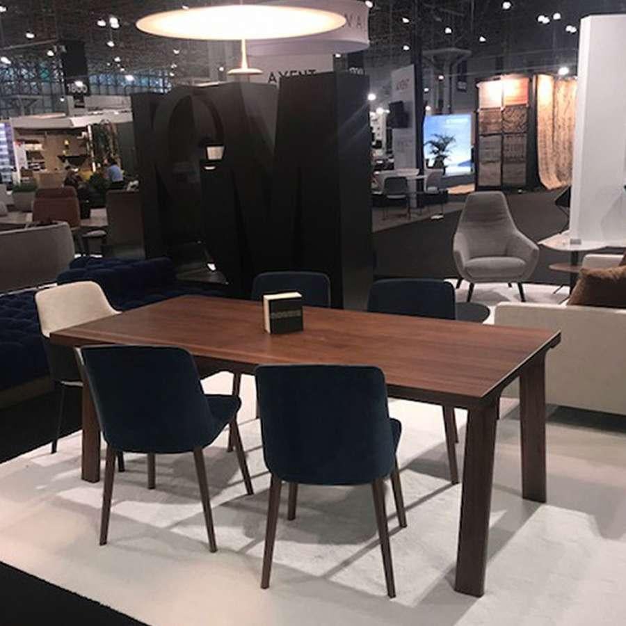 Modern Montis Solid Walnut Dining Doble Table