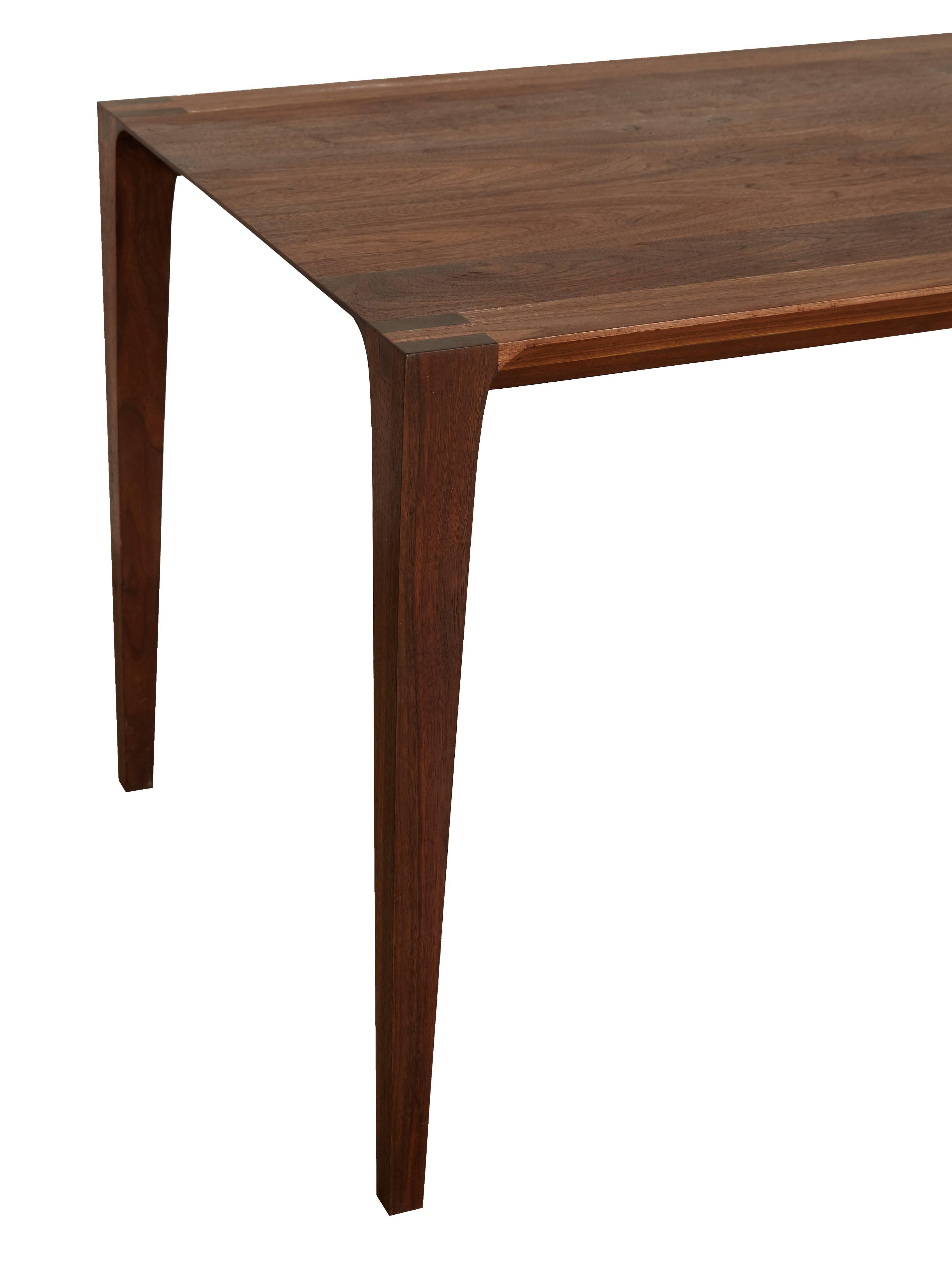 American Craftsman Solid Walnut Dining Table by Don Howell, circa 2017 For Sale