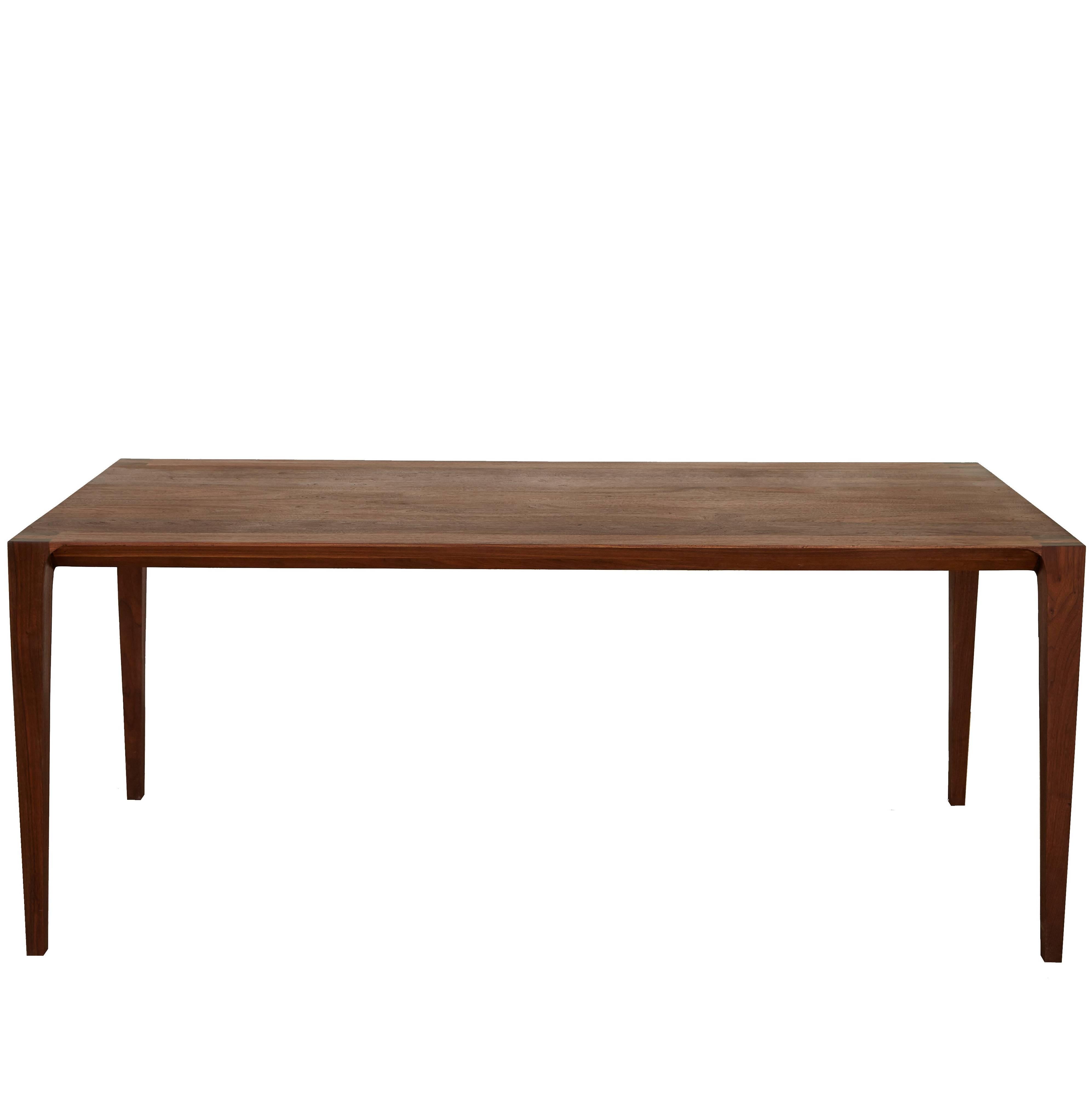 Solid Walnut Dining Table by Don Howell, circa 2017 For Sale