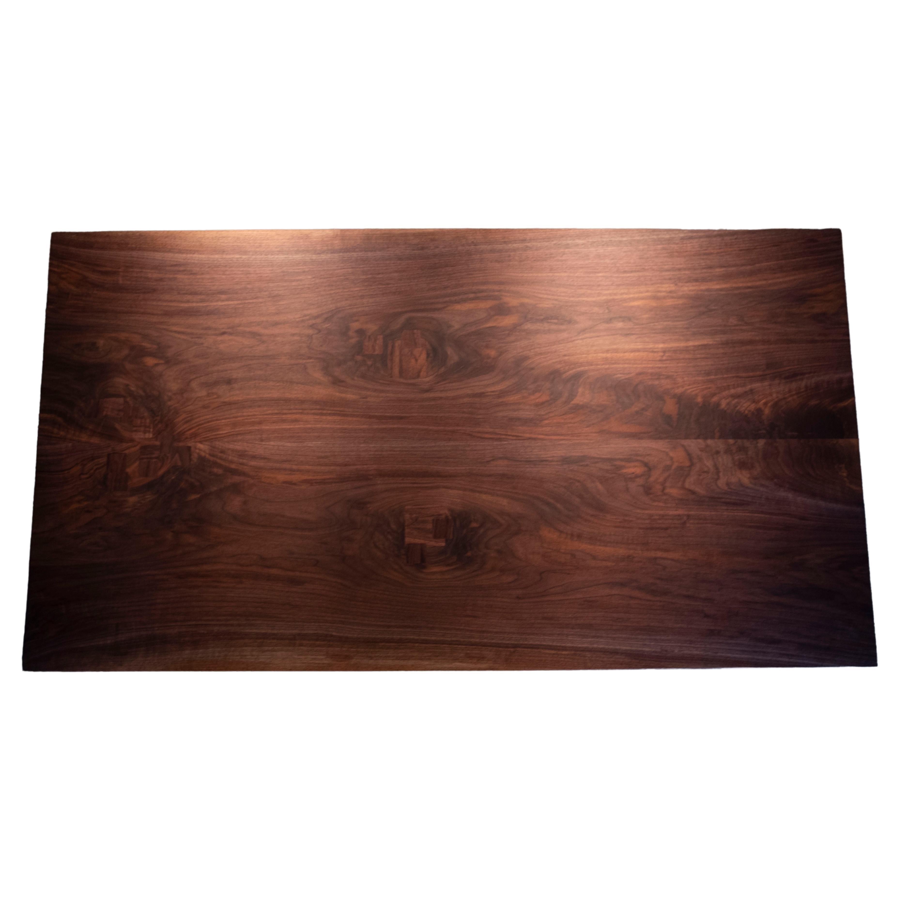 Solid Walnut Dining Table with Modern Liberty Trestle Base in Walnut 