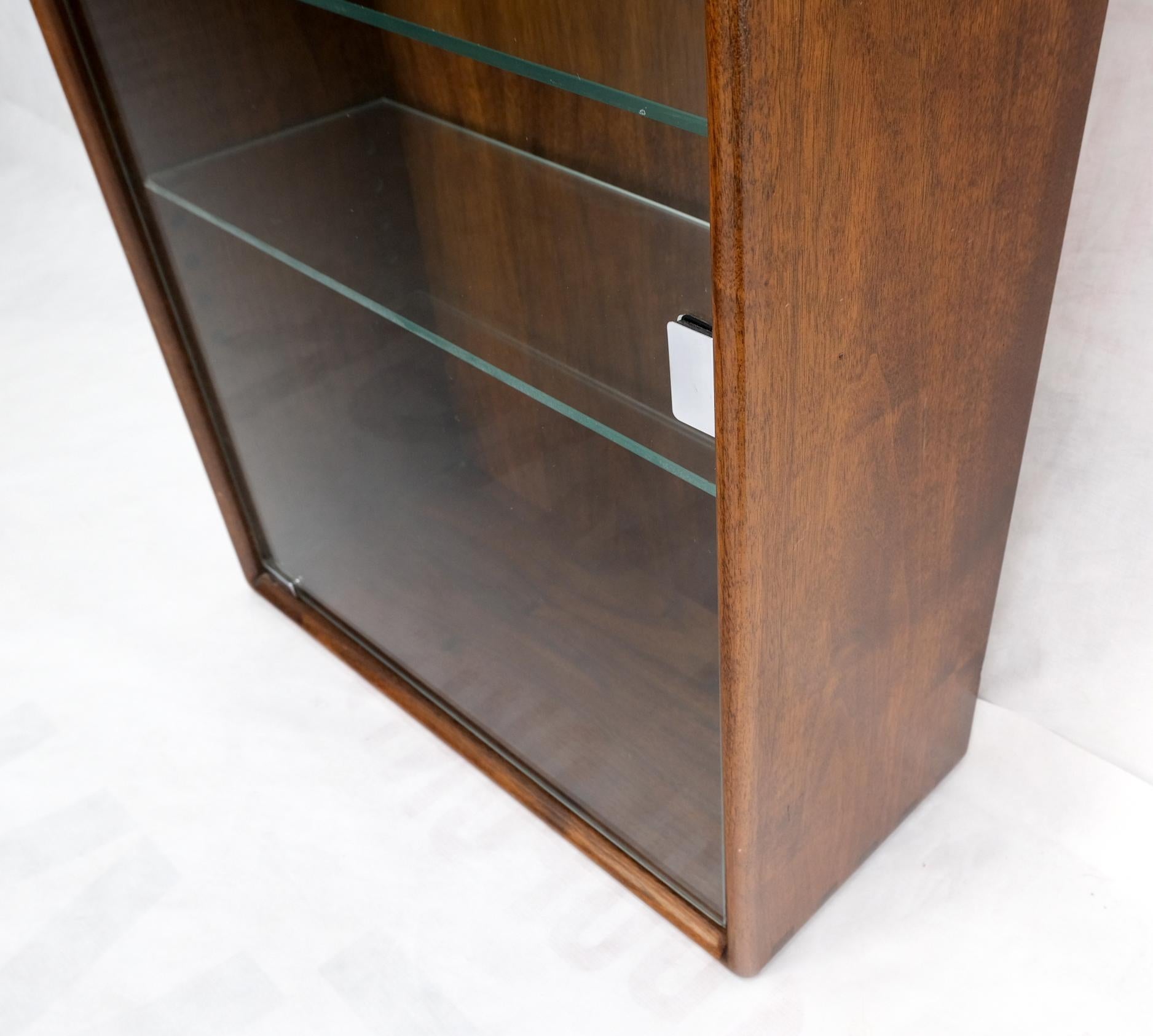 Solid Walnut Dovetailed Construction Design Glass Door Custom Hanging Cabinet For Sale 5