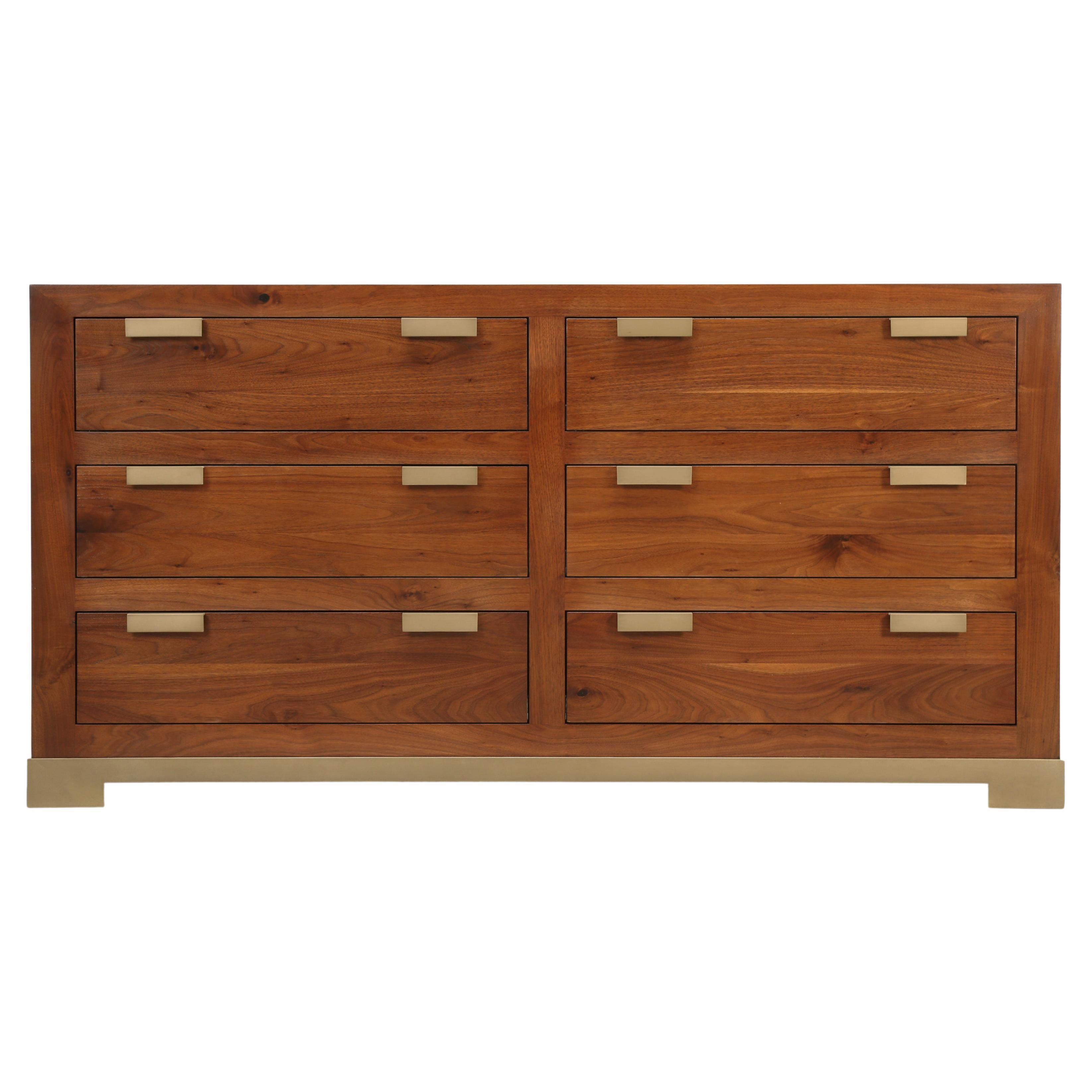 Solid Walnut Dresser or Chest of Drawers Made to Order, Any Dimension or Finish For Sale