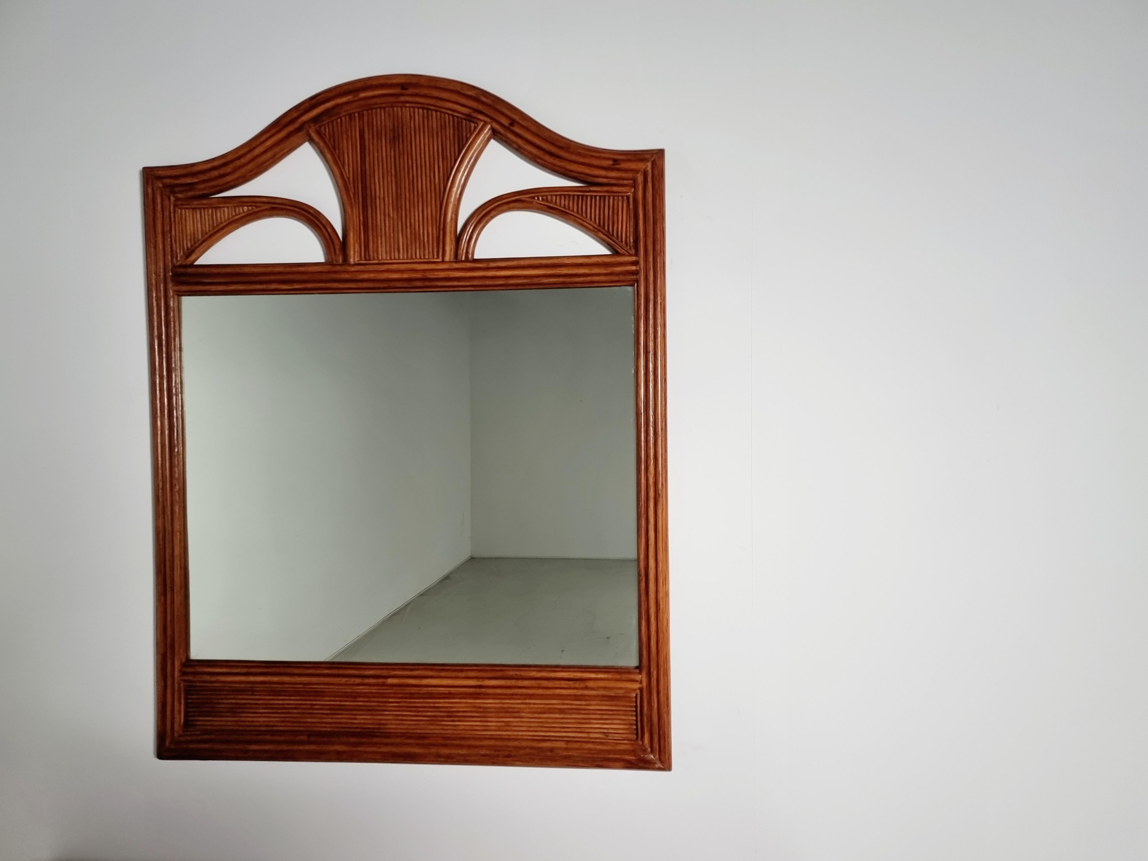 Walnut veneer Dresser with Matching Mirror from Italy, 1970s 4