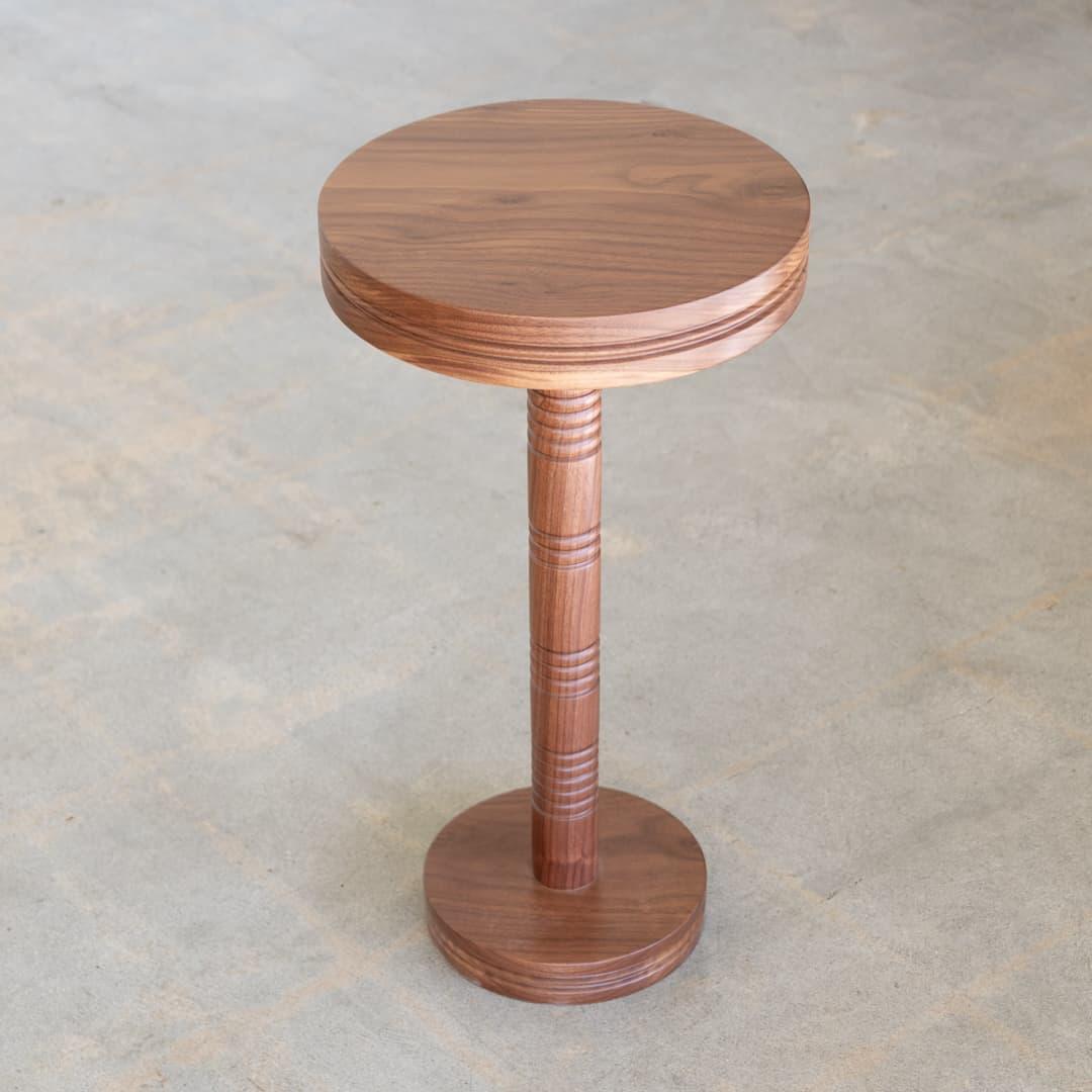 Panoplie Walnut Drink Table In New Condition For Sale In Los Angeles, CA