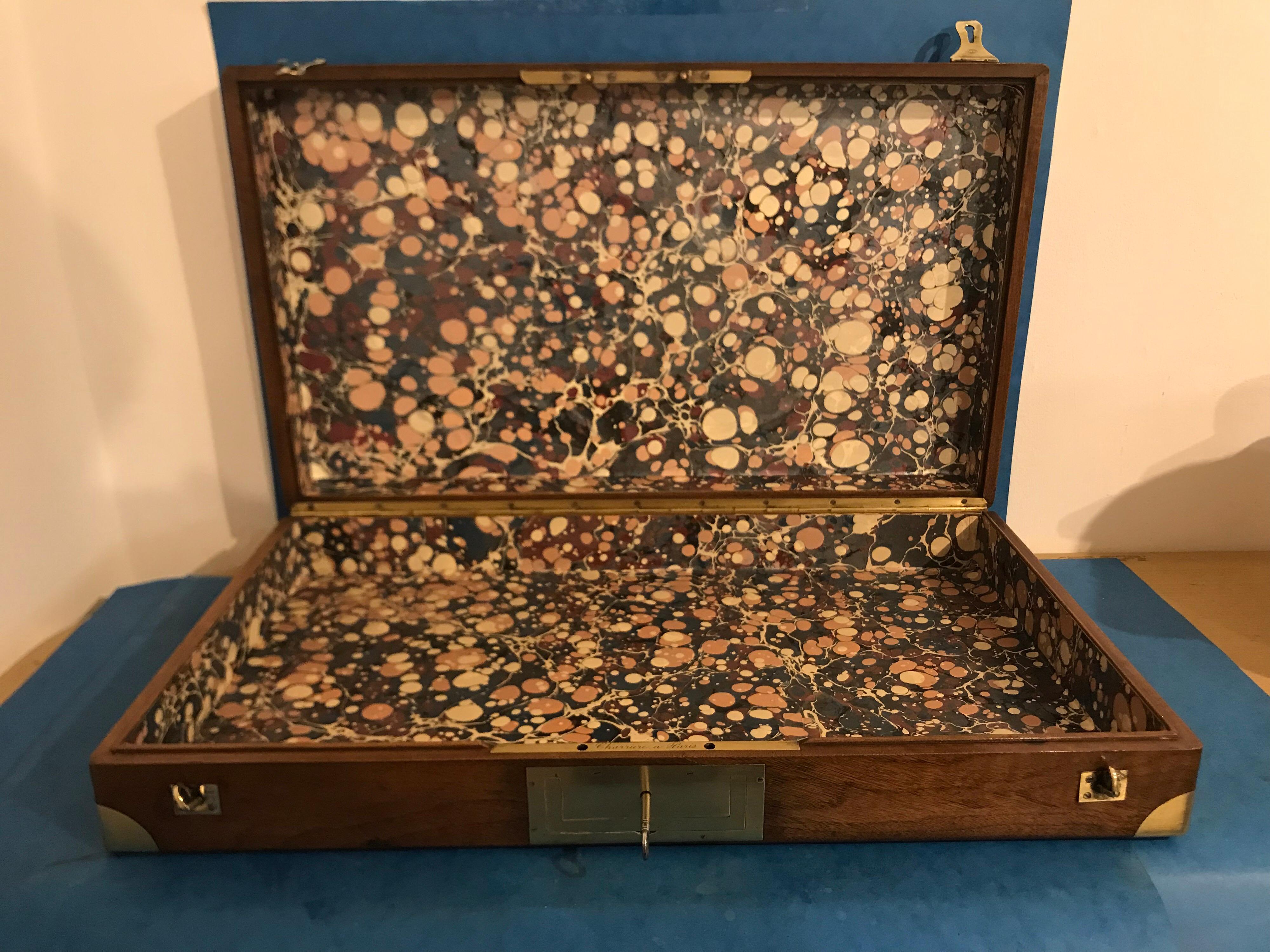 Solid Walnut French Probably a Case for Duelling Pistols For Sale 9