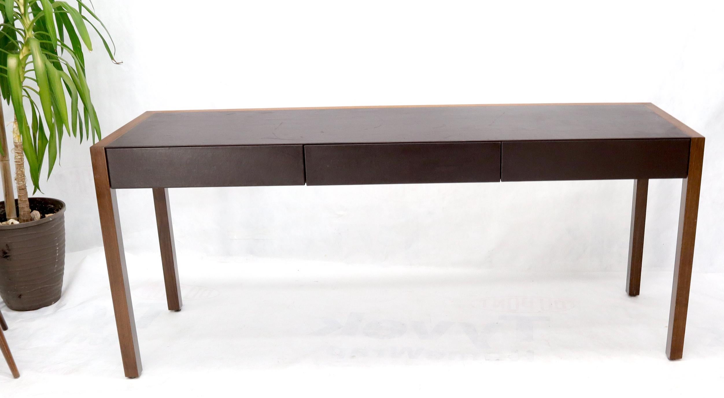 leather console table