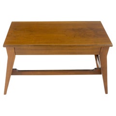 Solid Walnut Lift Top Storage High Seat Organ Bench MINT