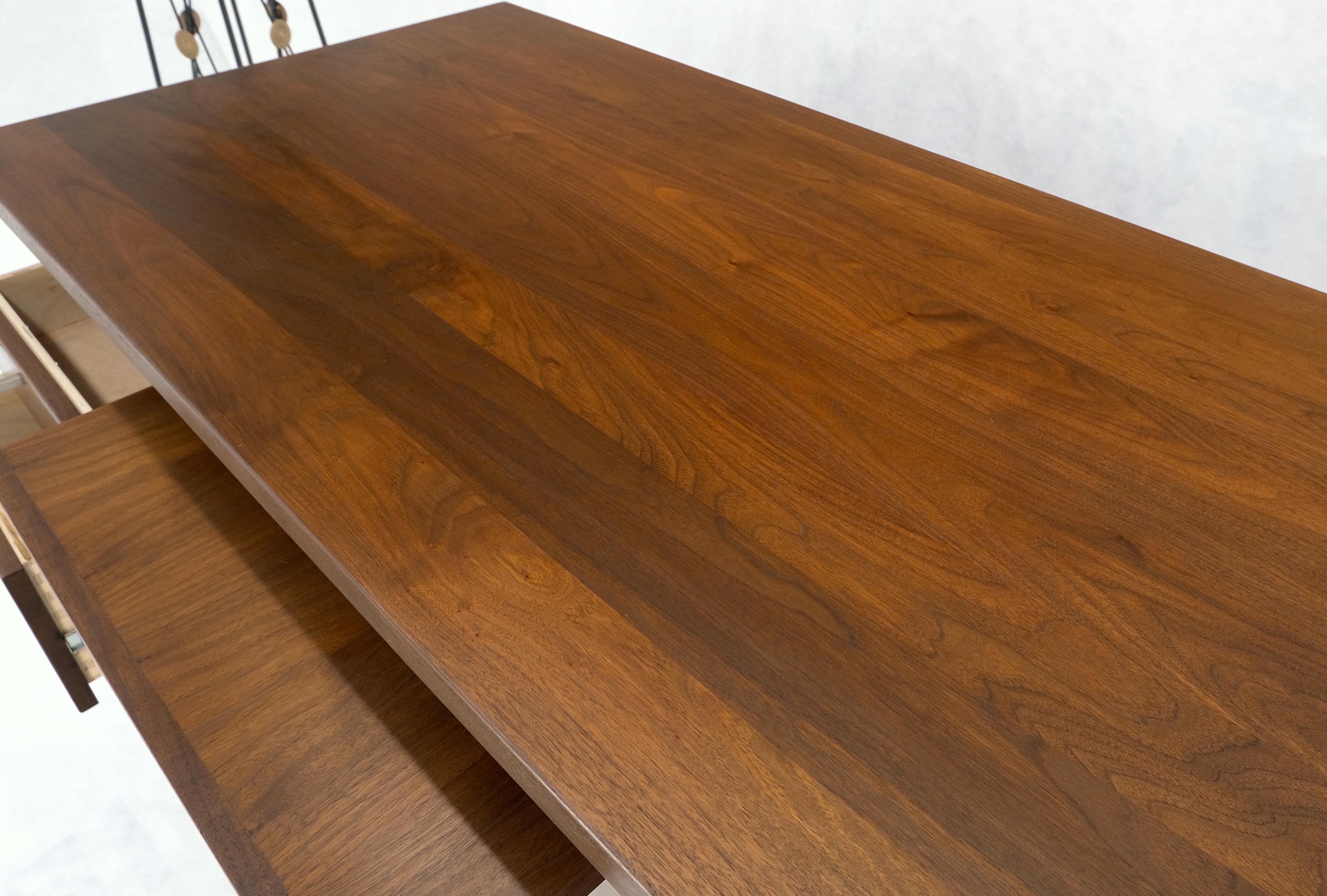 Solid Walnut Mid-Century Modern Floating Top All Restored Desk Table Mint! For Sale 3