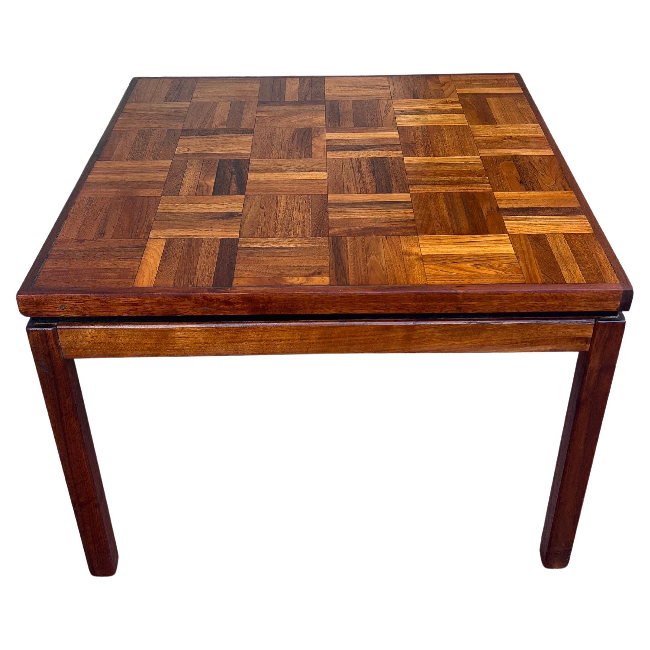 Parquetry Solid walnut Mid Century Modern Parquet Cocktail Coffee Table