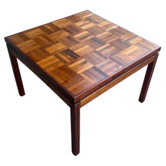 Solid walnut Mid Century Modern Parquet Cocktail Coffee Table