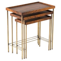 Nisttische aus massivem Nussbaumholz - EDGE AGED