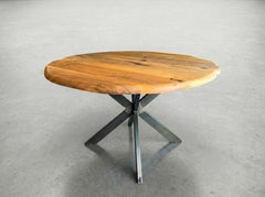 Solid Walnut Round Dining Table (Ø 100cm) - Minimalist Bespoke Design