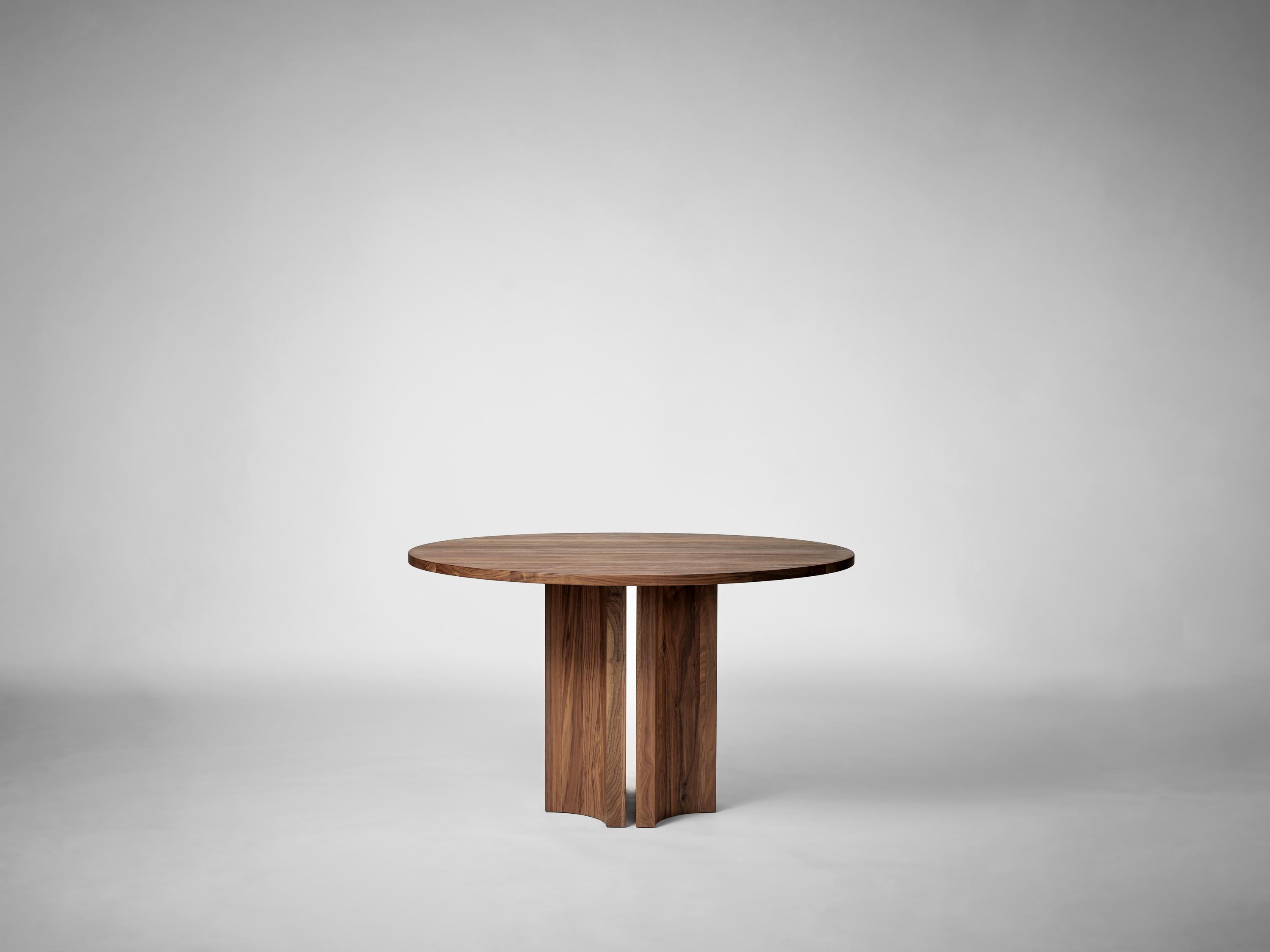 Dutch Solid Walnut Round Table - Aperta by Mokko For Sale