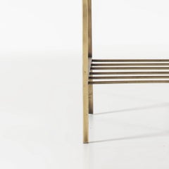 Solid Walnut Short Side Table / Plant Stand – EDGE AGED Series with Gold Antique