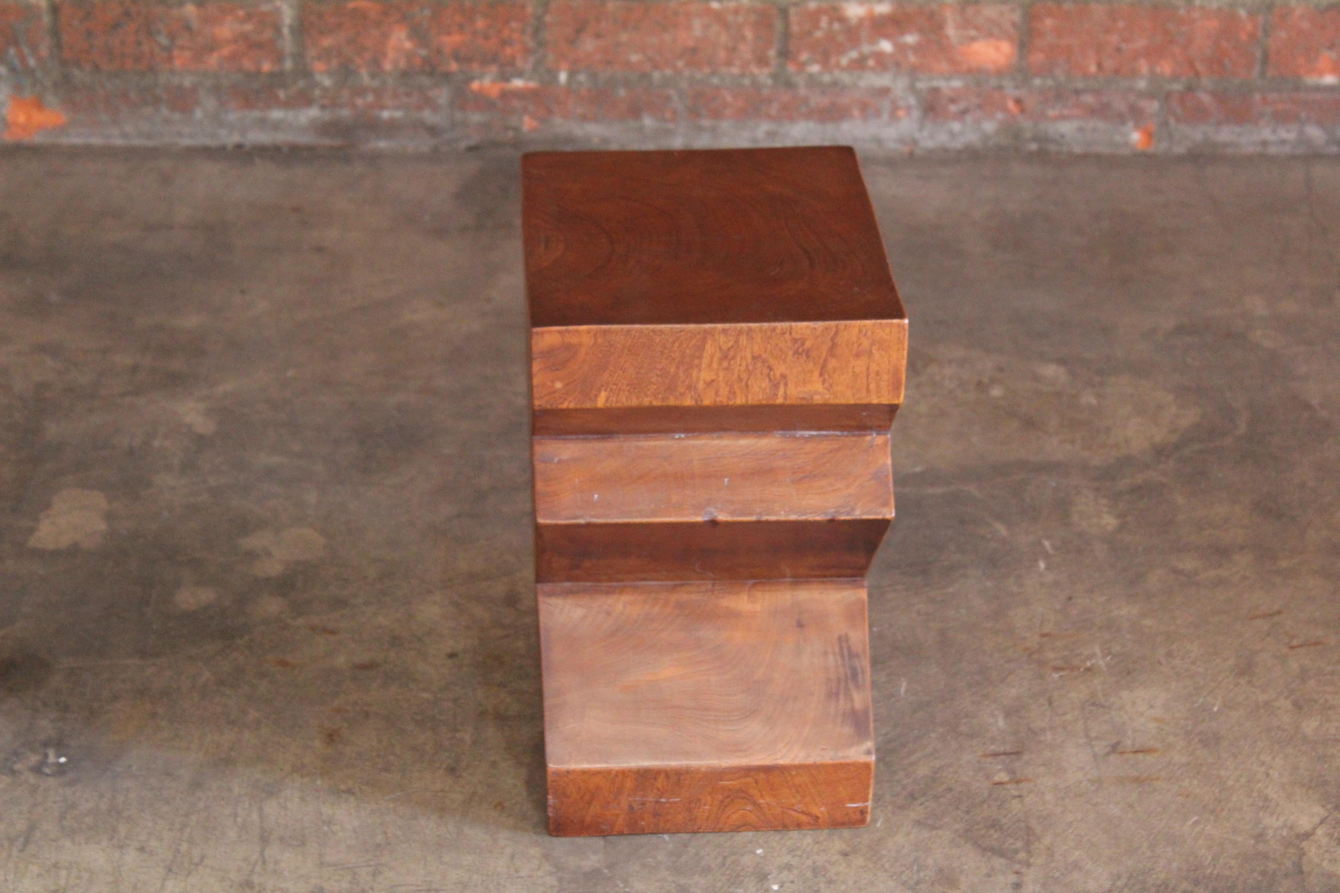 Solid Walnut Side Table at 1stDibs