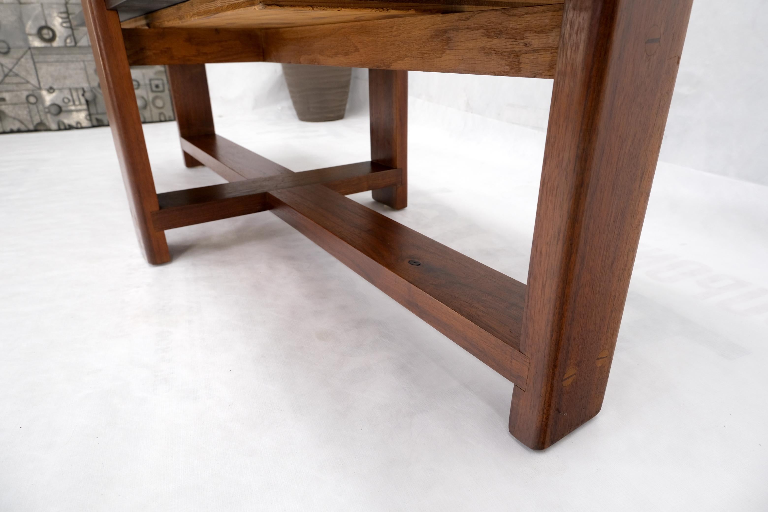Solid Walnut & Slate Rectangular Mid-Century Modern Coffee Table For Sale 1