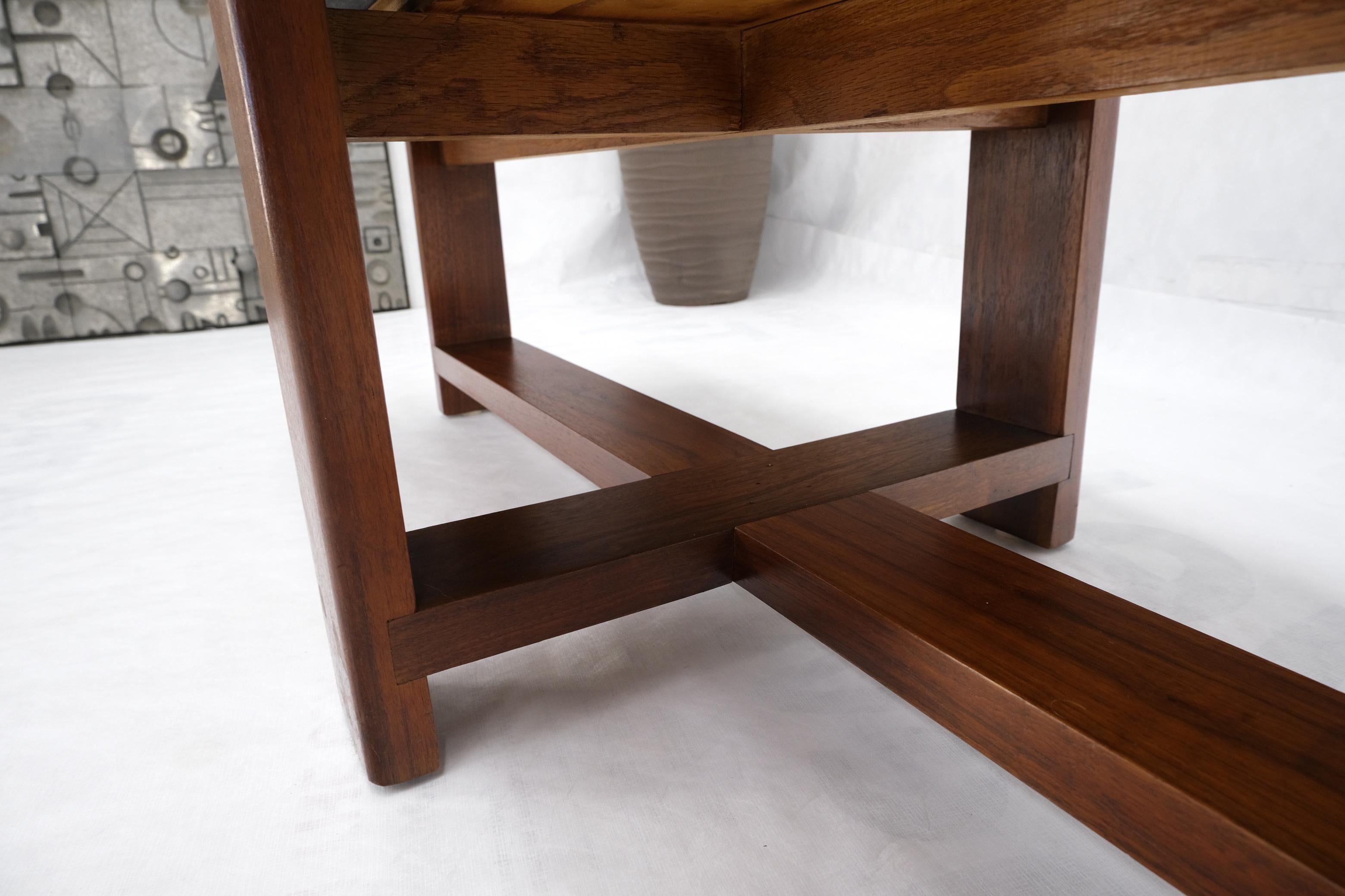 Solid Walnut & Slate Rectangular Mid-Century Modern Coffee Table For Sale 2