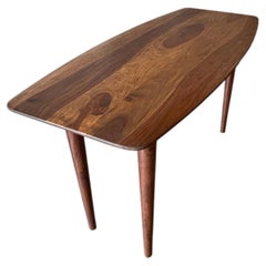 Solid Walnut Sofa Desk Table Surfboard MCM Custom Made