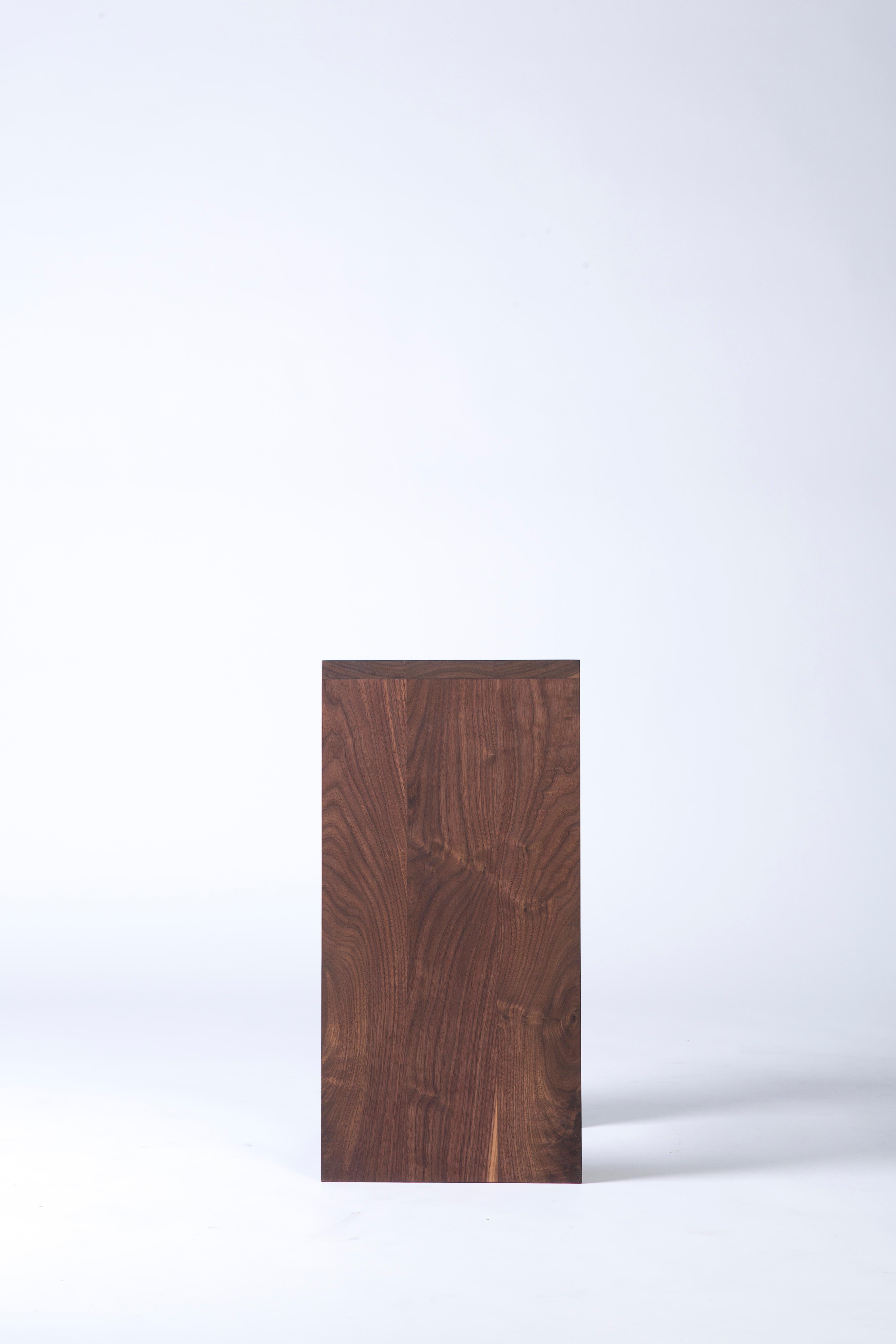 American Solid Walnut Stool with Multi-Purpose Sub-Surface Trough For Sale