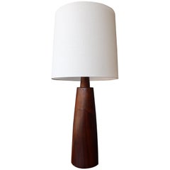 Solid Walnut Table Lamp, USA, 1960s