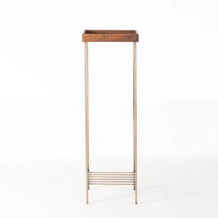 Tavolino alto in noce massiccio / porta piante - NO AGE AGED