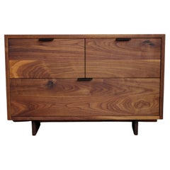 Solid Walnut Three Drawer Chest by Forest Dweller Furniture