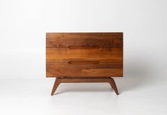 Solid Walnut Three Drawer Dresser by Ace-Hi with splayed legs