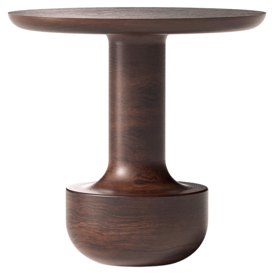 Solid walnut Toad Side Table by Arthur Vallin For Sale