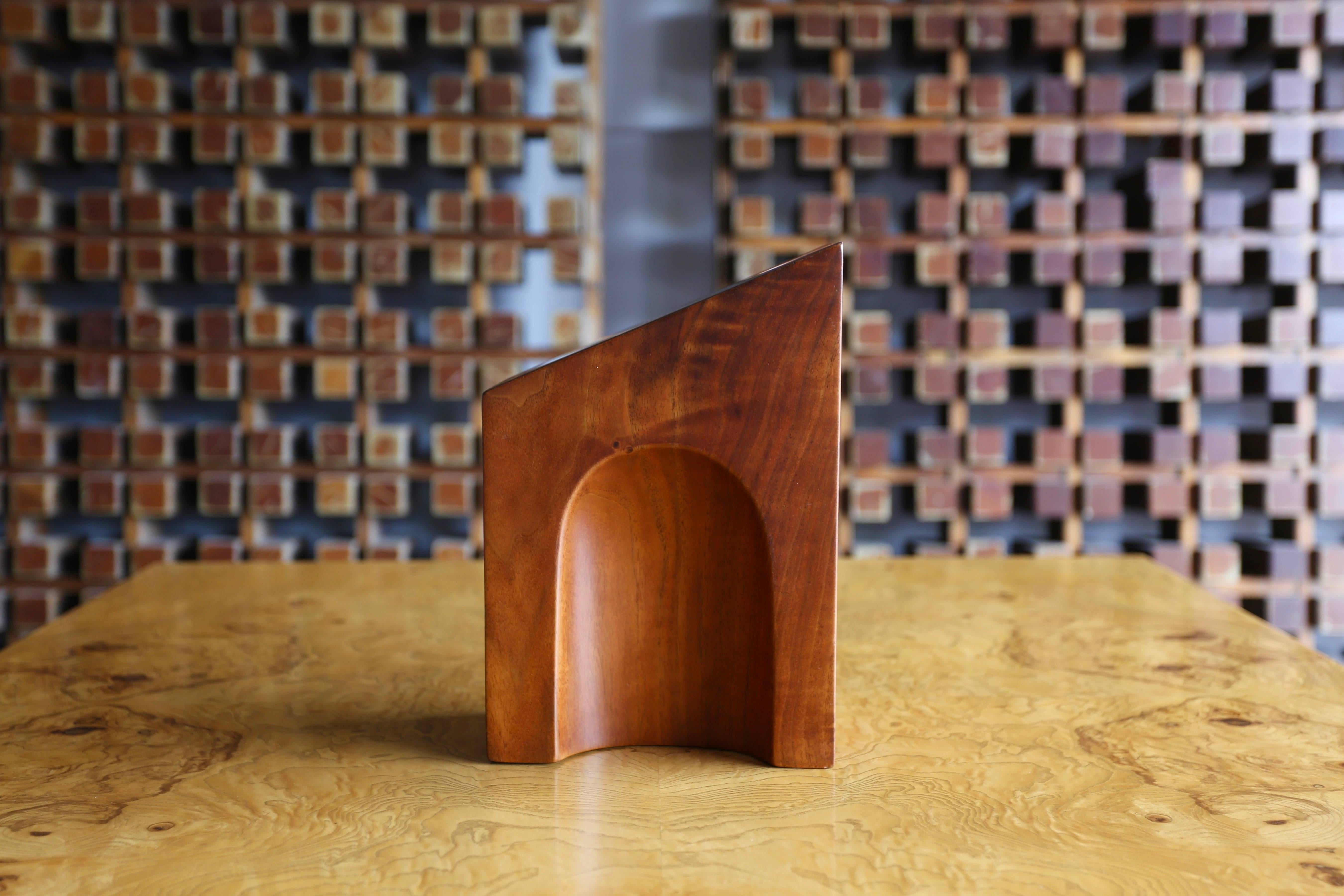 20th Century Solid Walnut Wood Abstract Sculpture