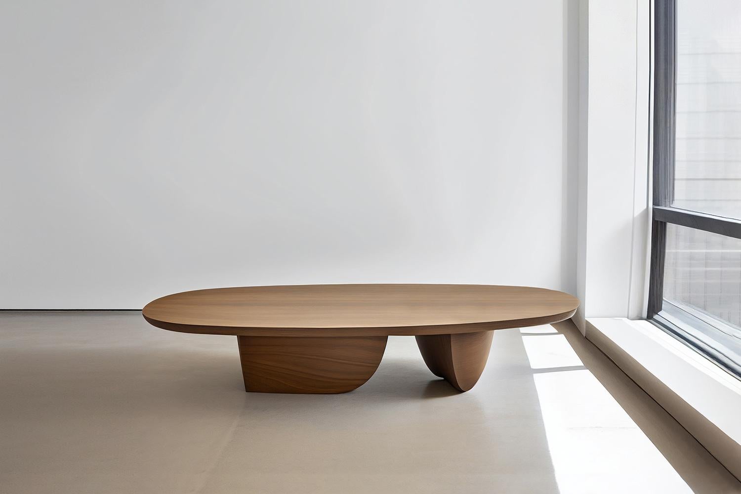 Mexican Solid Walnut Wood Coffee Table, Fishes Series 6 by Joel Escalona For Sale