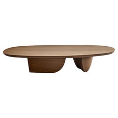 Solid Walnut Wood Coffee Table, Fishes Series 6 by Joel Escalona