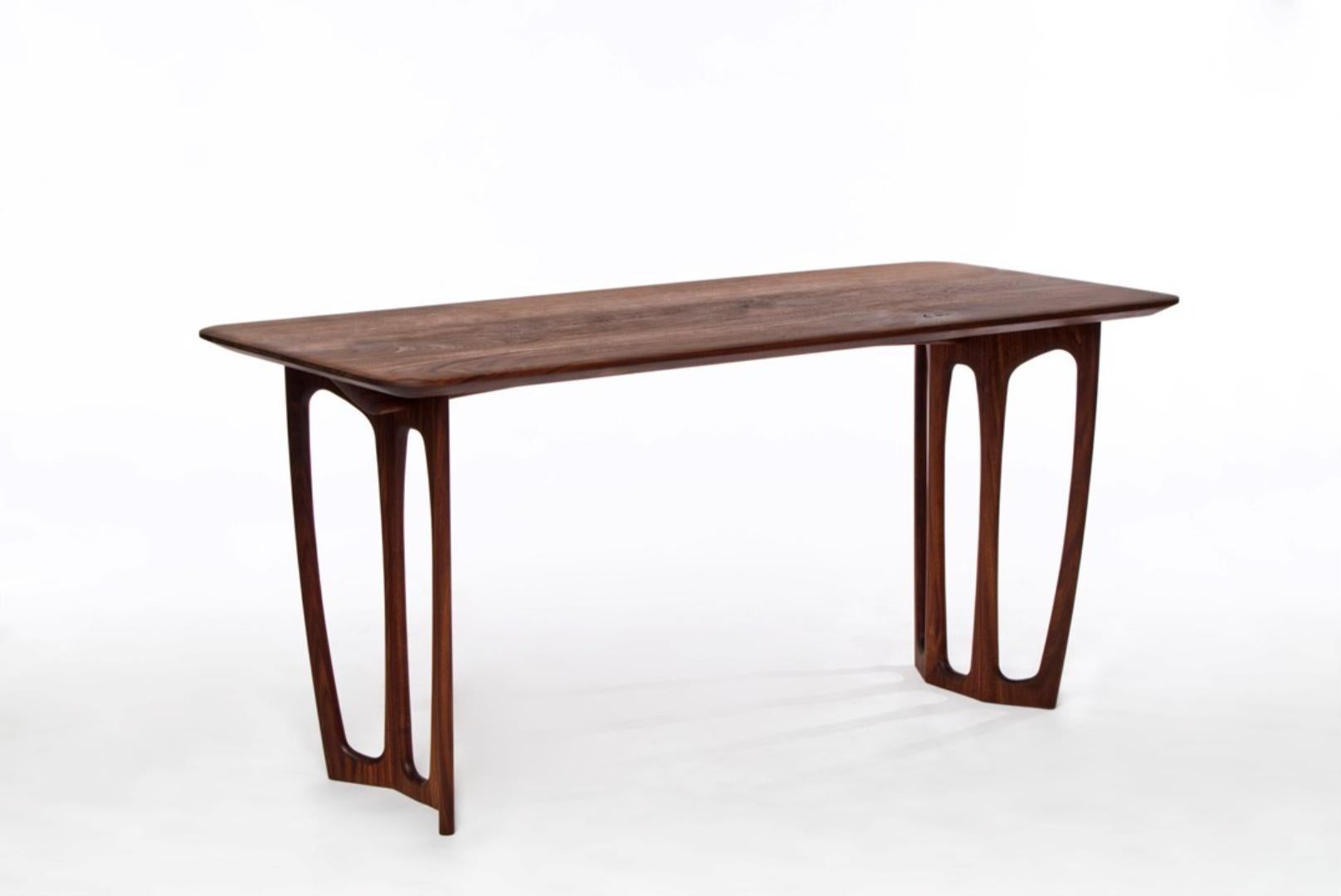 Post-Modern Solid Walnut Work Desk by Attune Design For Sale