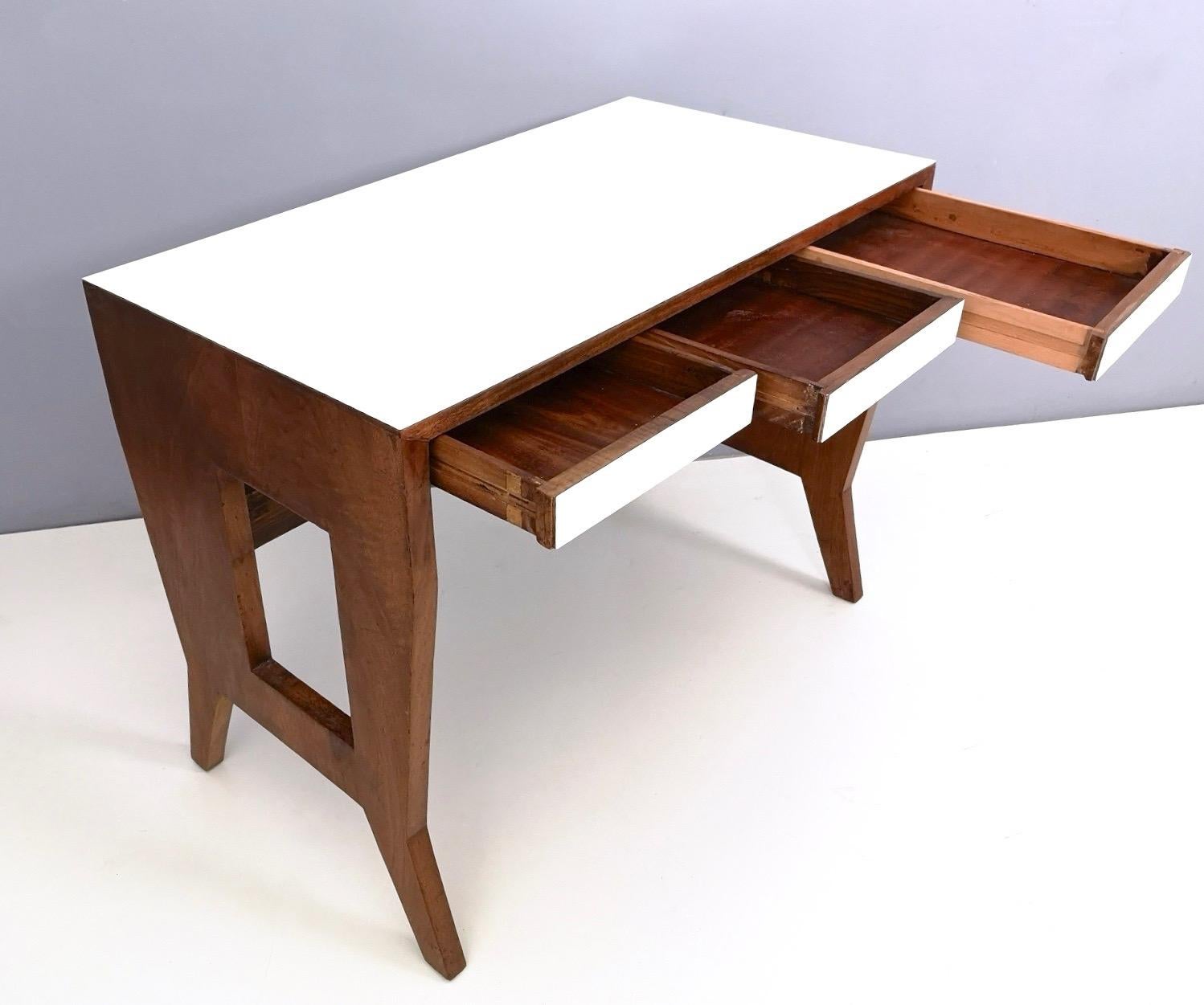 Solid Walnut Writing Desk by Gio Ponti for the University of Padova, Italy 3