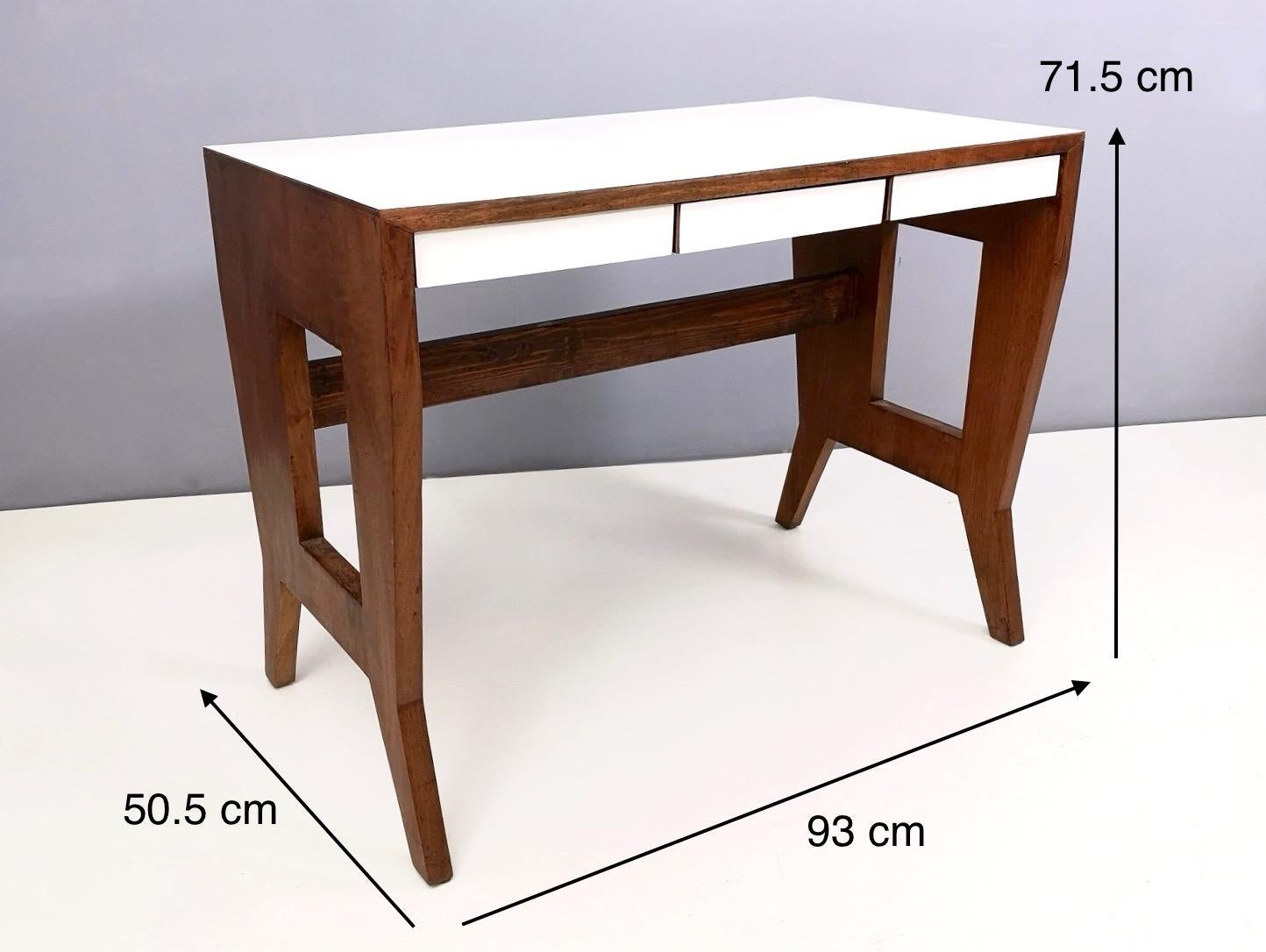 Solid Walnut Writing Desk by Gio Ponti for the University of Padova, Italy 5