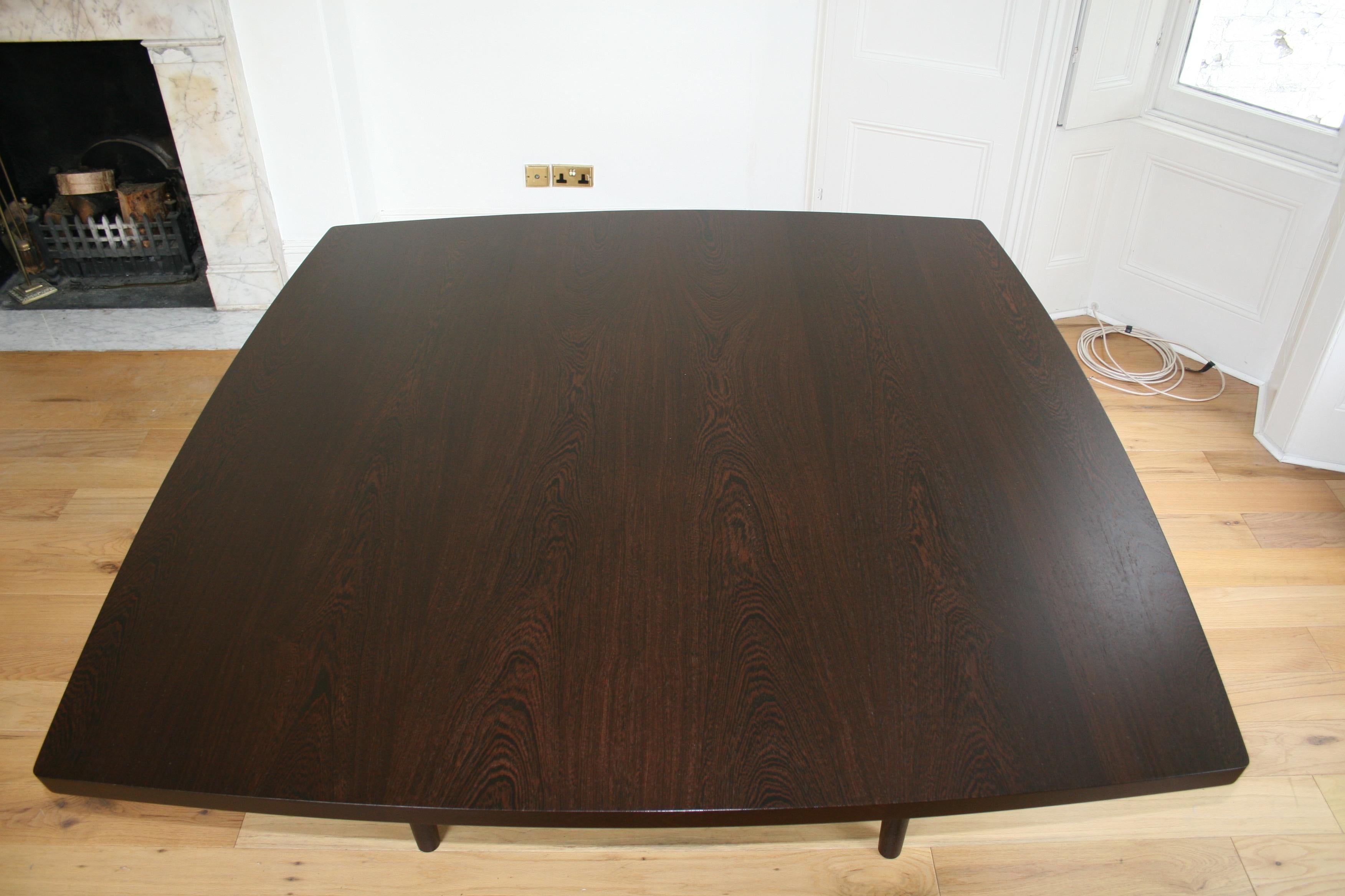 Solid Wenge Danish Midcentury Table For Sale 4